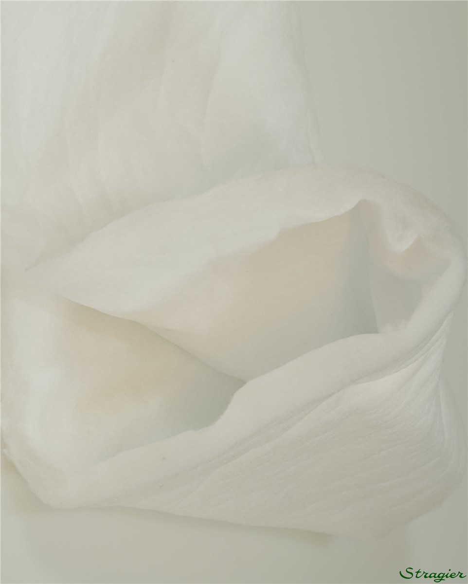 Ouatine Molleton 9-13mm - uni - Blanc
