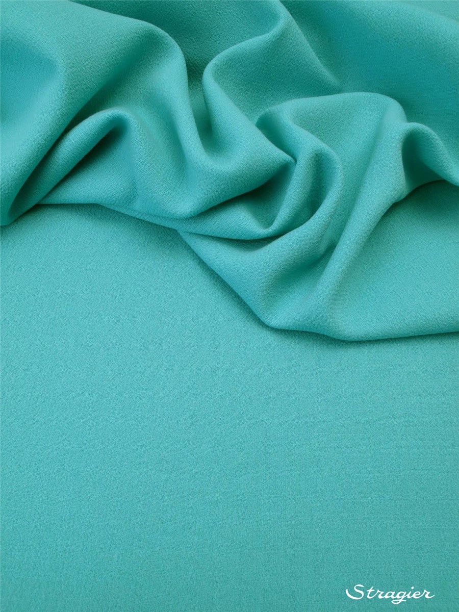 Double Wool Crepe - Plain - Aqua