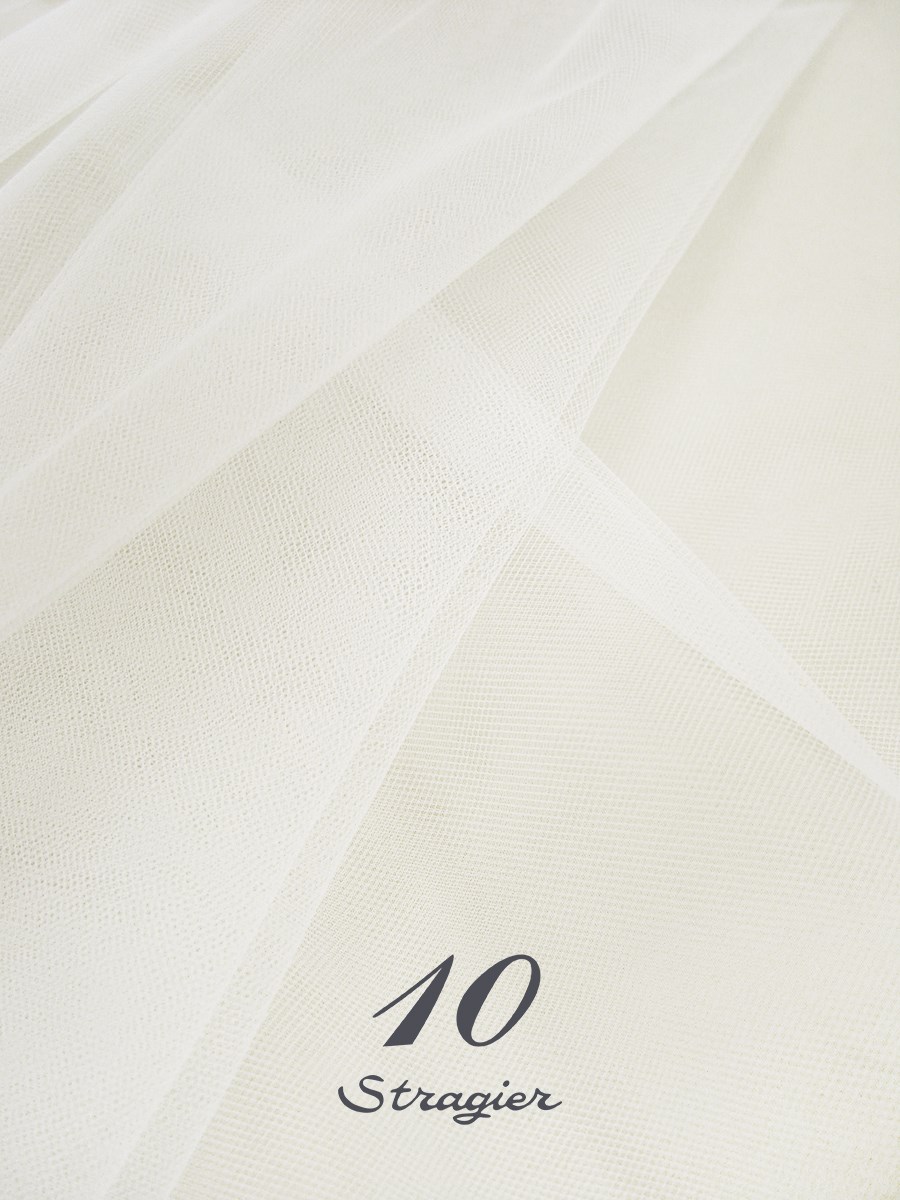 Tulle demi souple - uni - Blanc Optique Stragier 