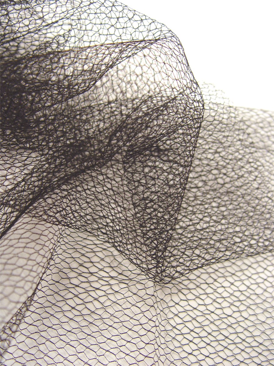 Shadow Lace Tulle Nr4 - Voilette 4 - Noir - 125 cm