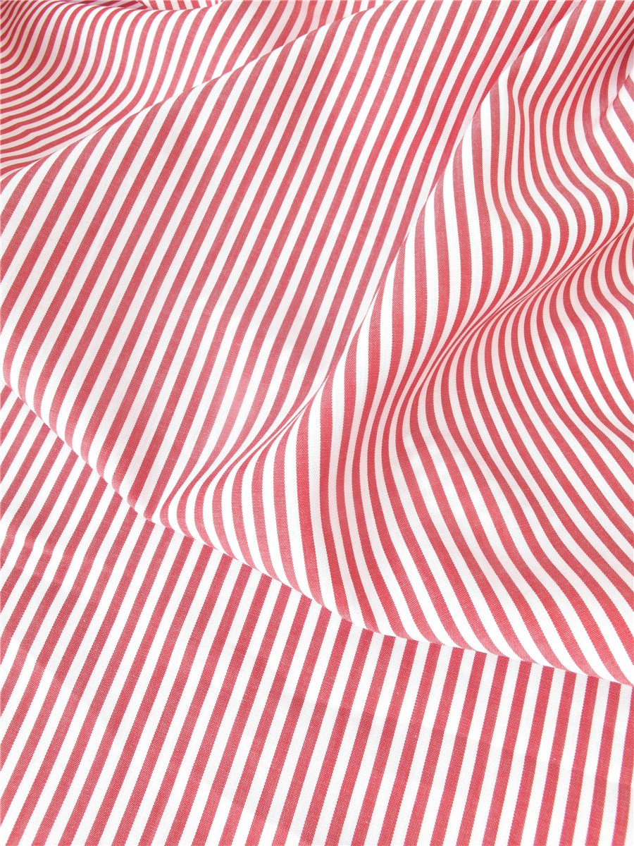 Popeline - Rayure 2,5mm - Rouge