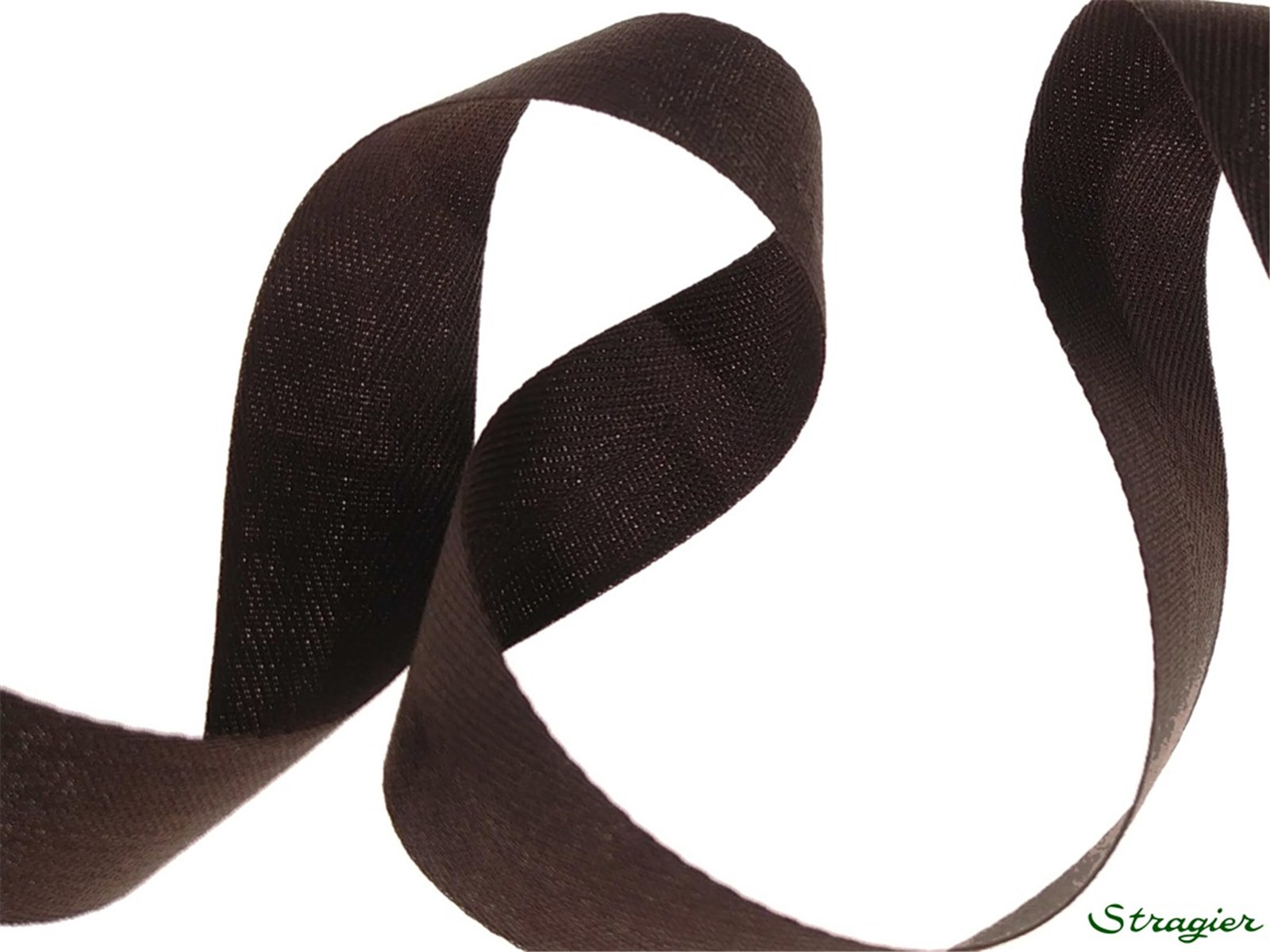 Ruban Coton sergé - uni - 417 Chocolat - 20 mm