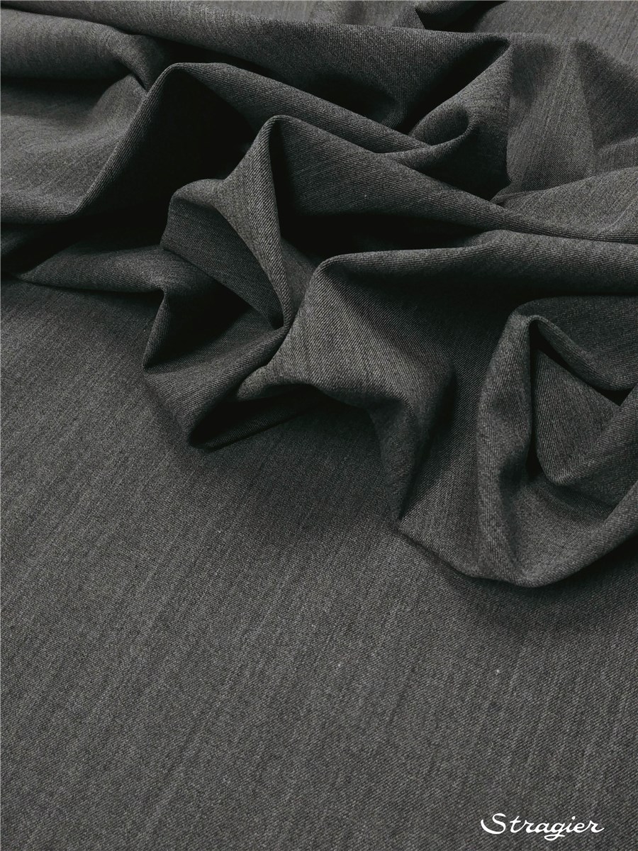 Twill Laine Micro bi-stretch - Uni - Gris Argent