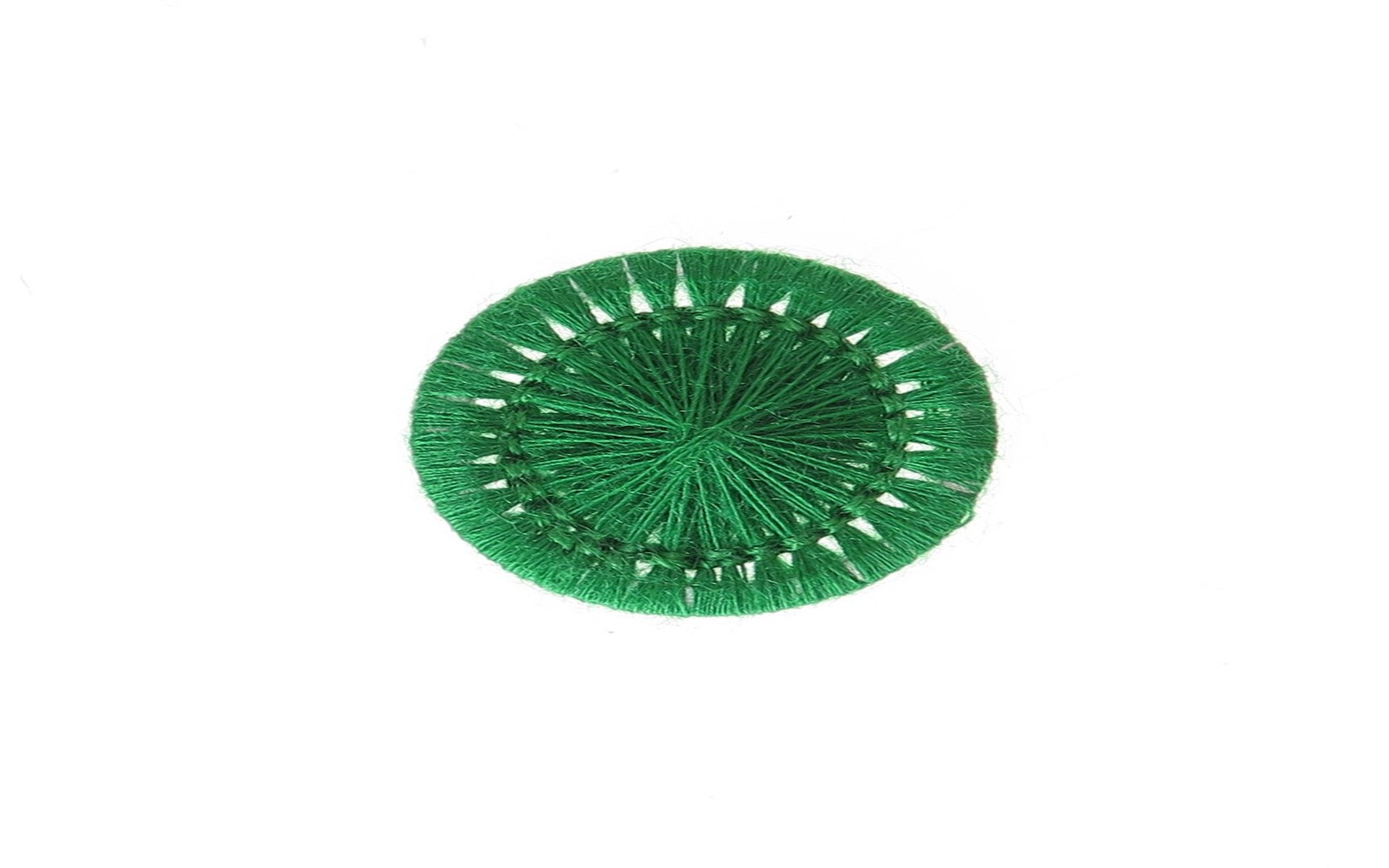 Bouton Mouliné - Elisabeth - Vert Billard - 15 mm