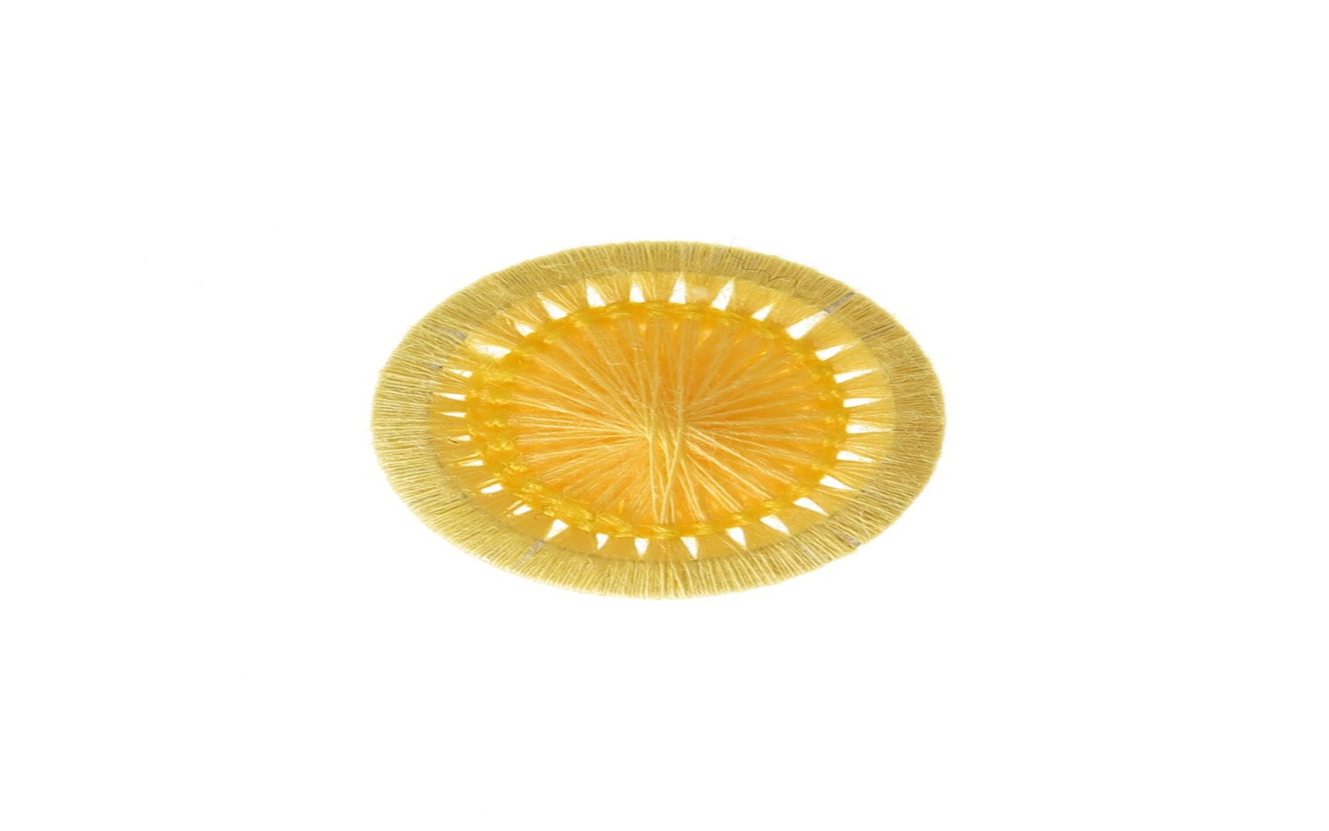 Bouton Mouliné - Elisabeth - Jaune - 15 mm