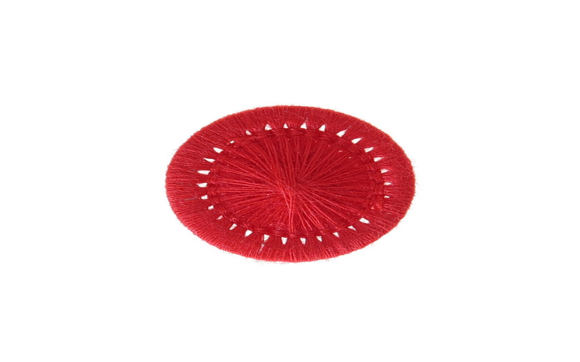Bouton Mouliné - Elisabeth - Rouge Rubis - 15 mm