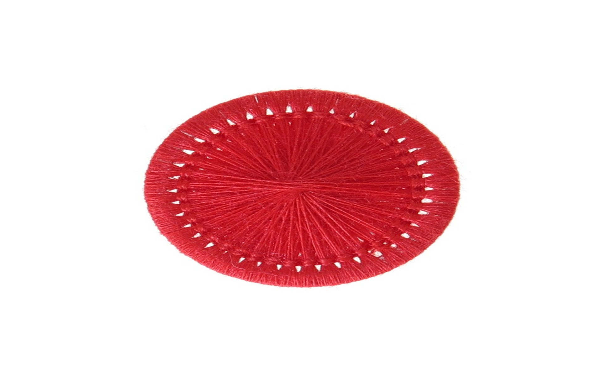 Bouton Mouliné - Elisabeth - Rouge Rubis - 20 mm