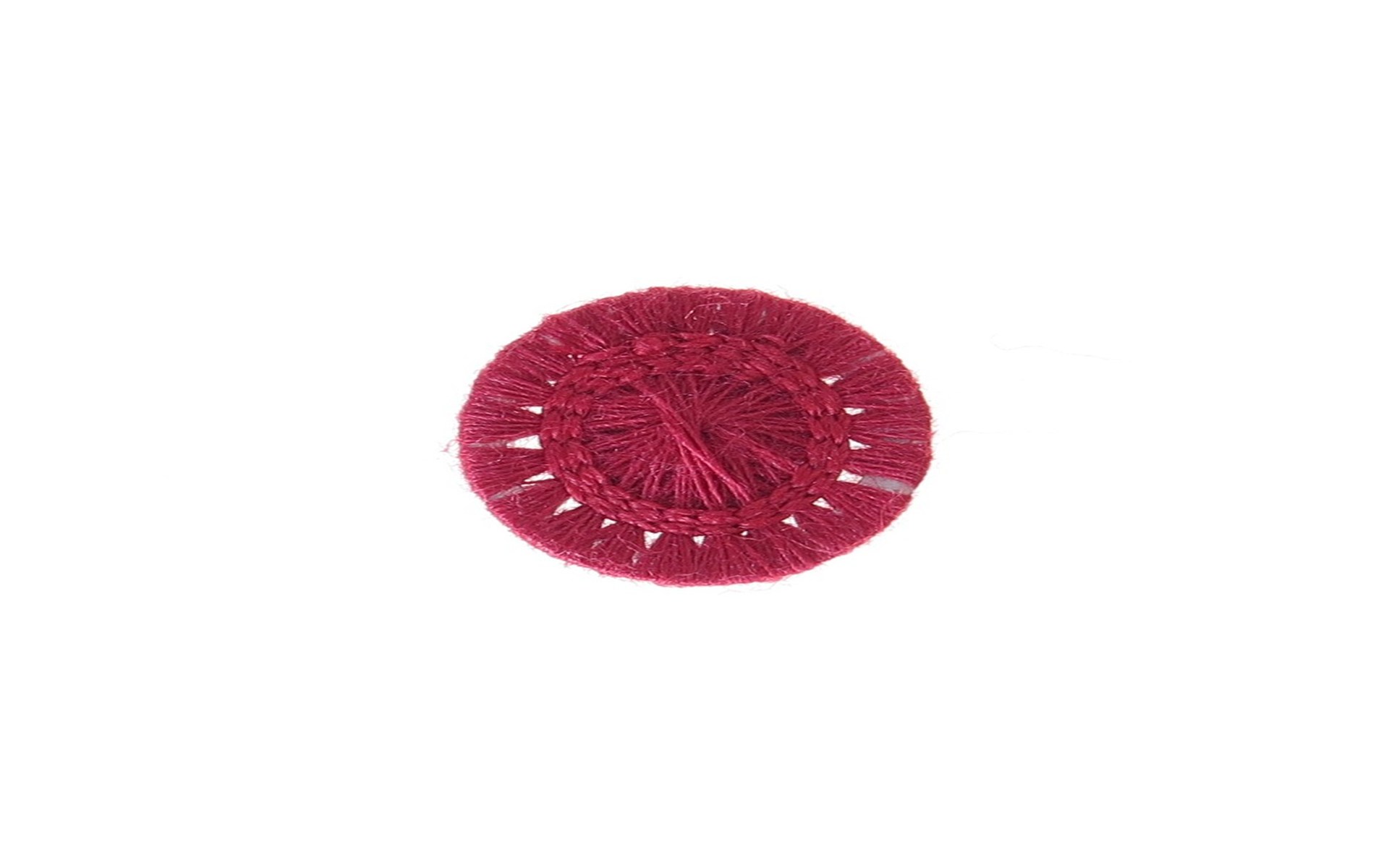 Bouton Mouliné - Elisabeth - Rouge Cerise - 12 mm