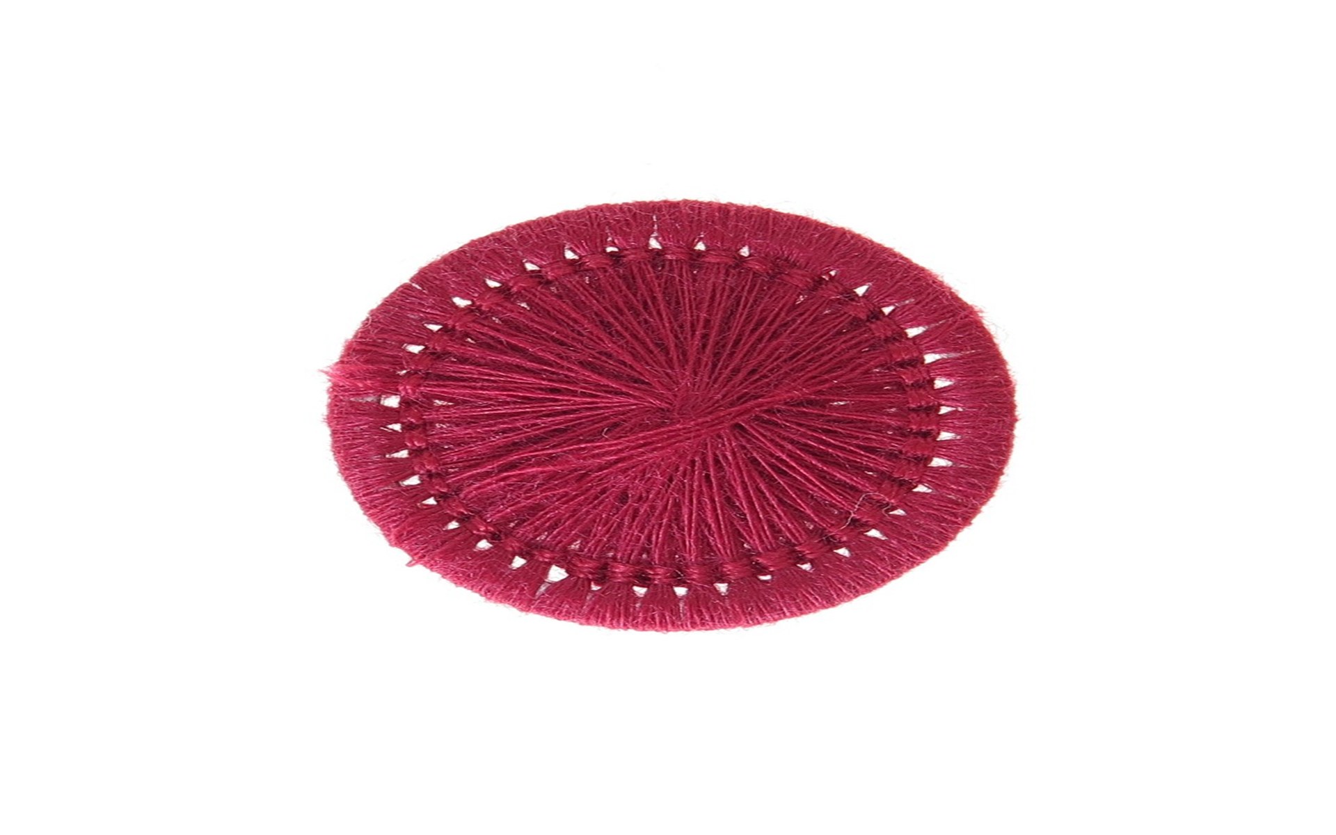 Bouton Mouliné - Elisabeth - Rouge Cerise - 20 mm