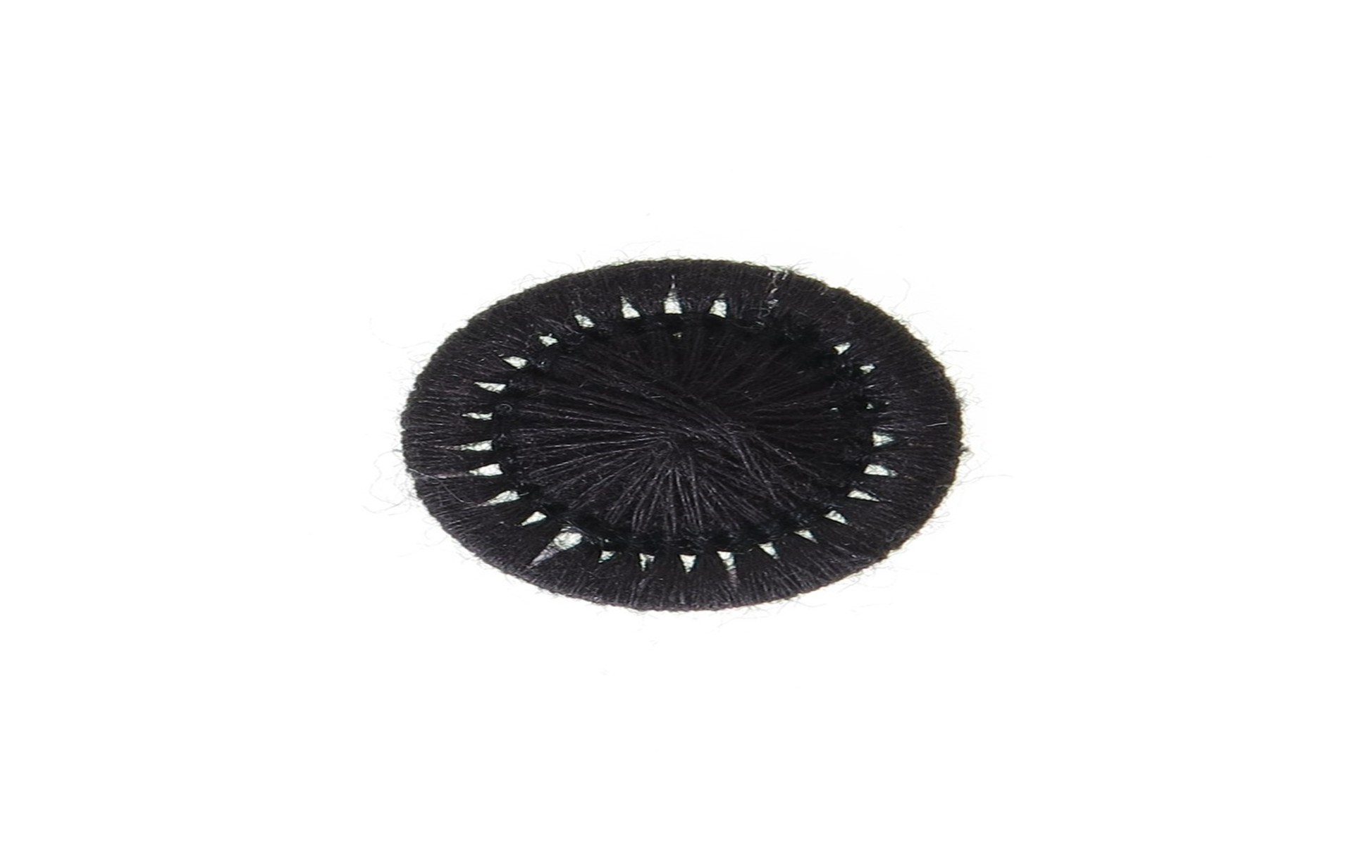 Bouton Mouliné - Elisabeth - Noir - 15 mm