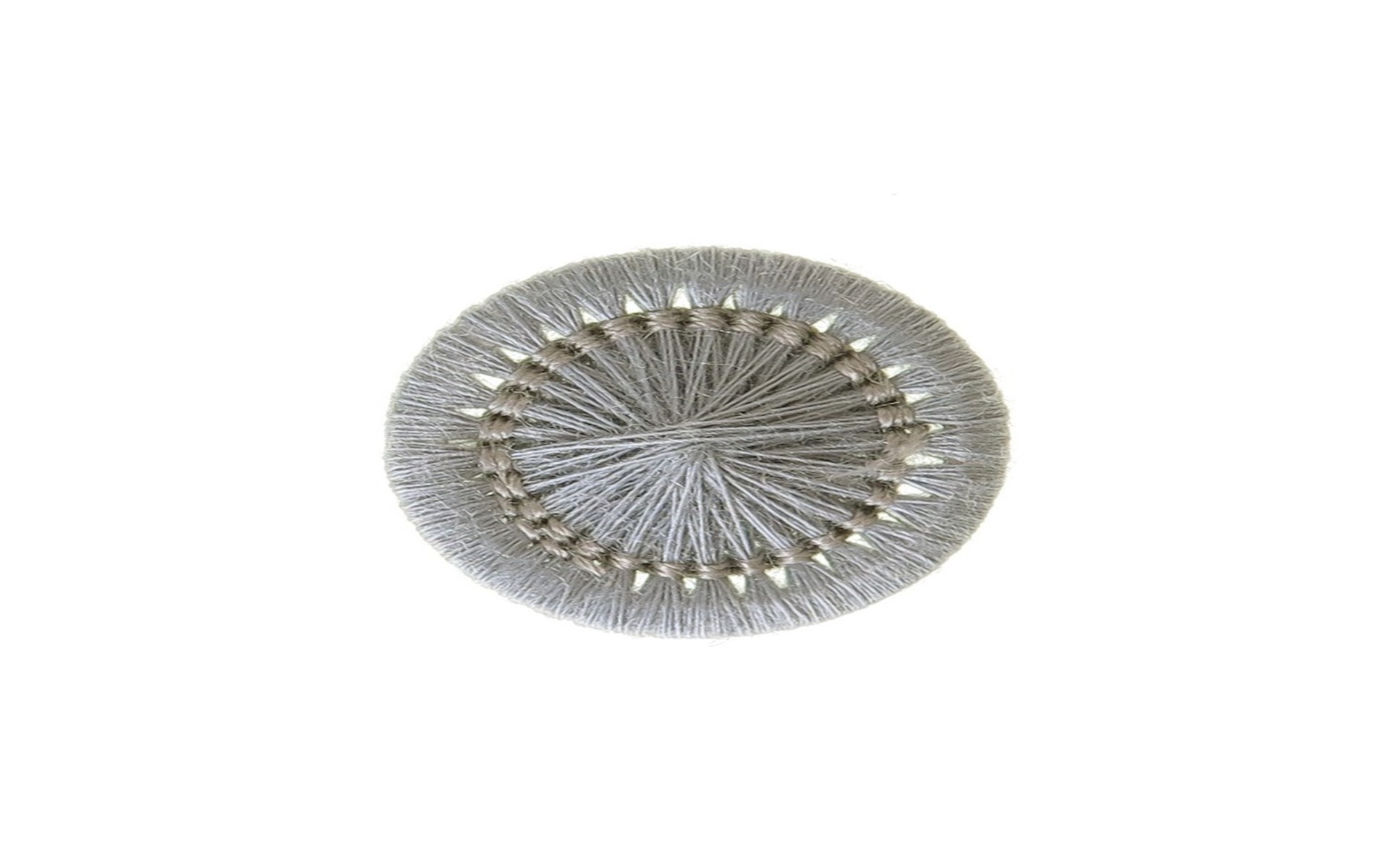 Bouton Mouliné - Elisabeth - Gris Argent - 15 mm