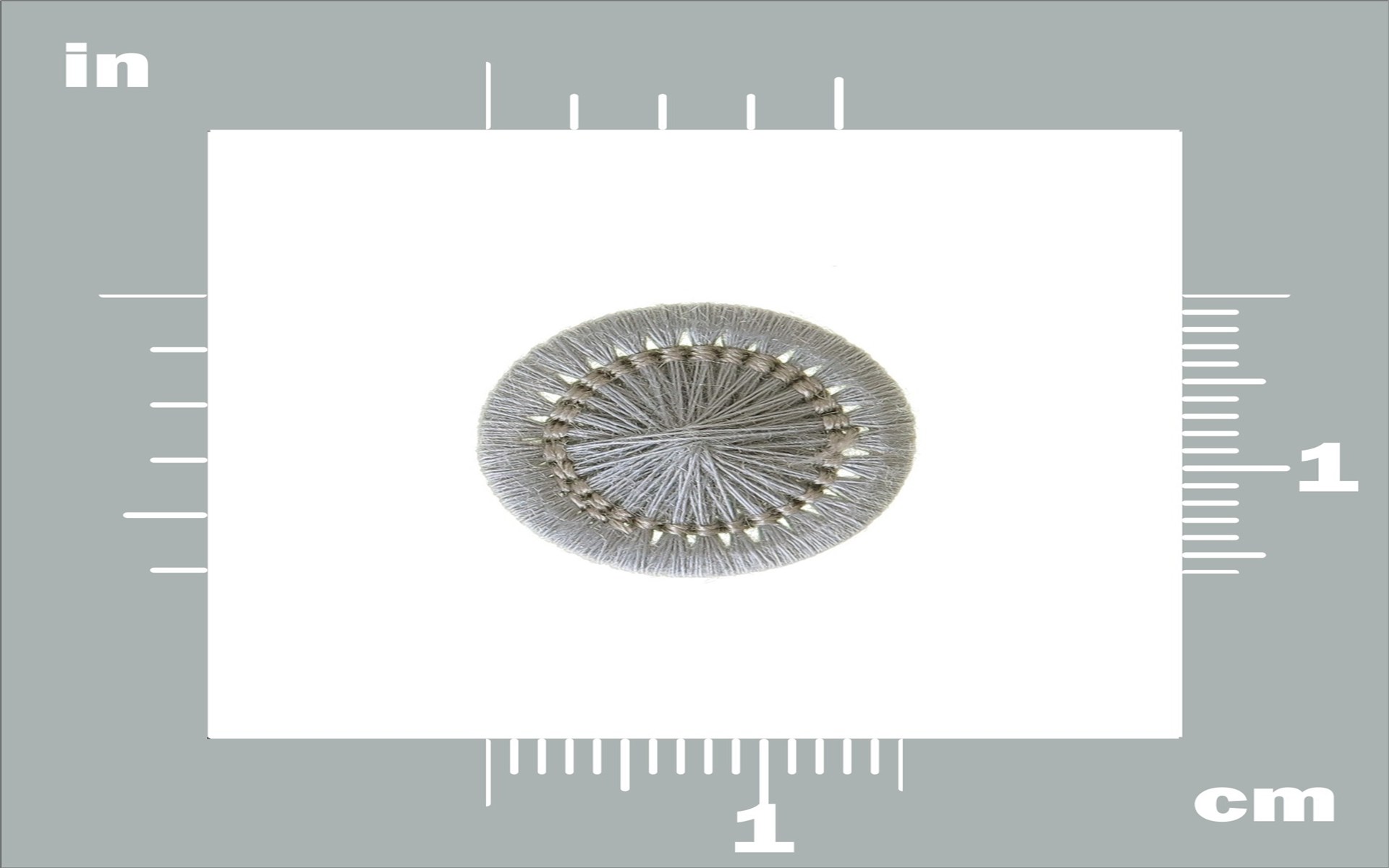 Bouton Mouliné - Elisabeth - Gris Argent - 15 mm
