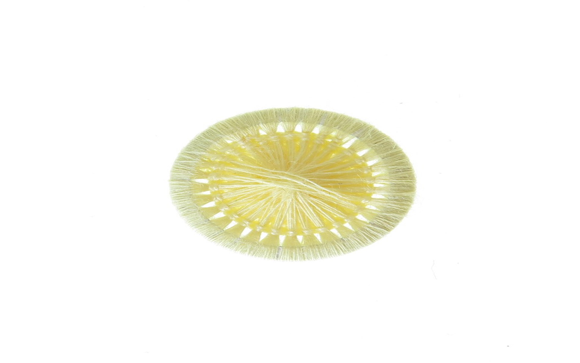Bouton Mouliné - Elisabeth - Jaune Pâle - 15 mm