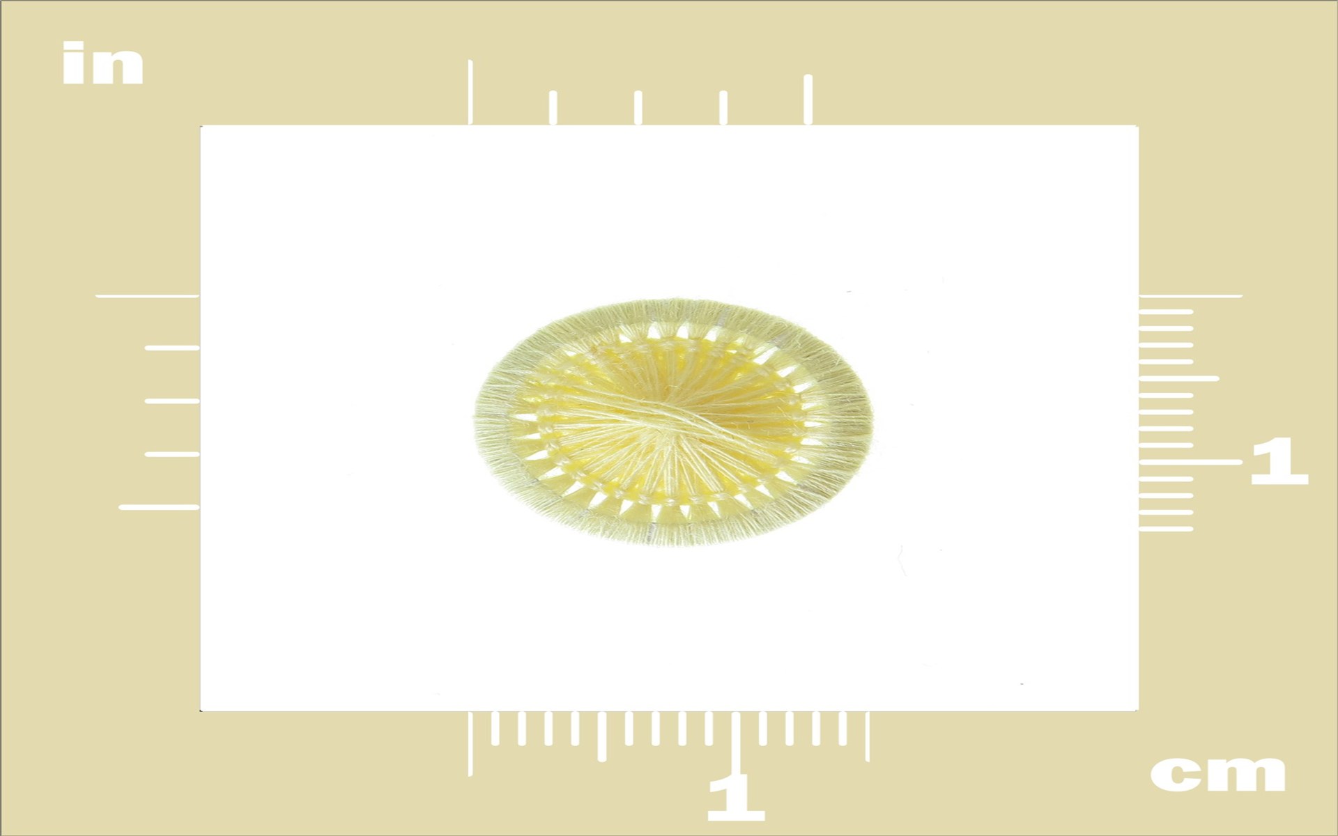 Bouton Mouliné - Elisabeth - Jaune Pâle - 15 mm