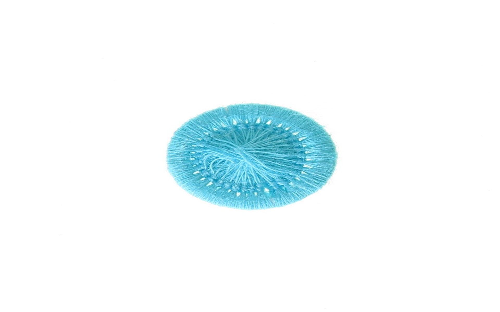 Bouton Mouliné - Elisabeth - Turquoise - 12 mm