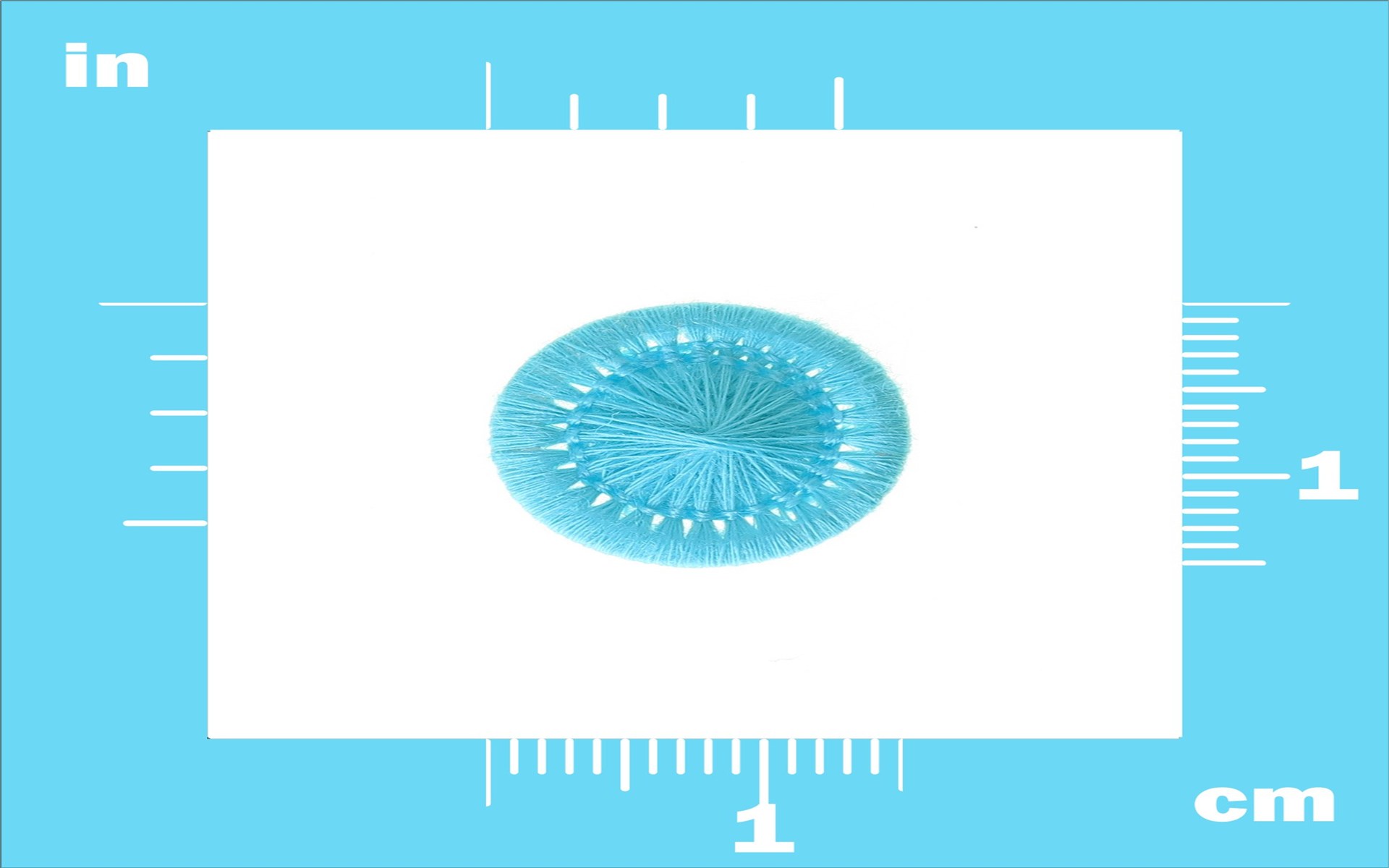 Thread Buttons - Elisabeth - Turquoise - 15 mm