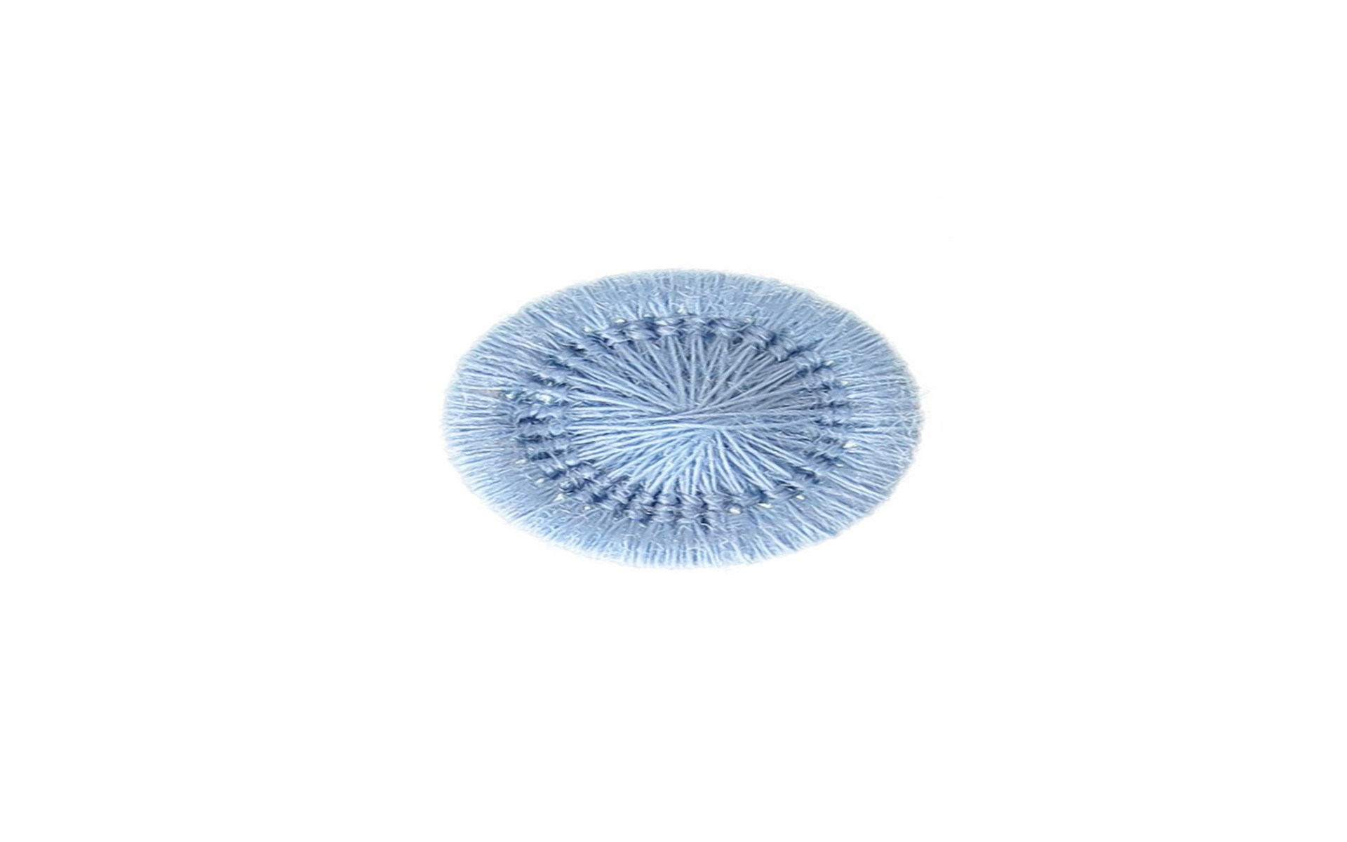 Bouton Mouliné - Elisabeth - Azur - 12 mm