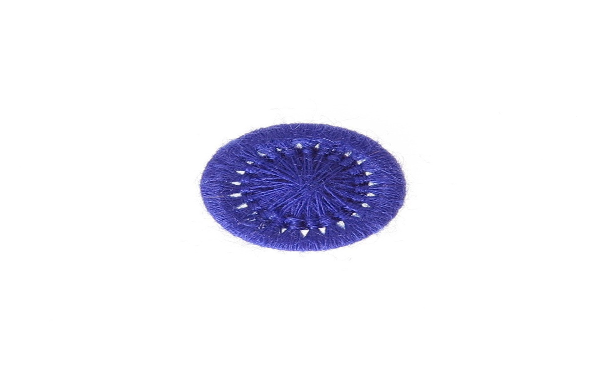 Bouton Mouliné - Elisabeth - Bleu Roi - 12 mm