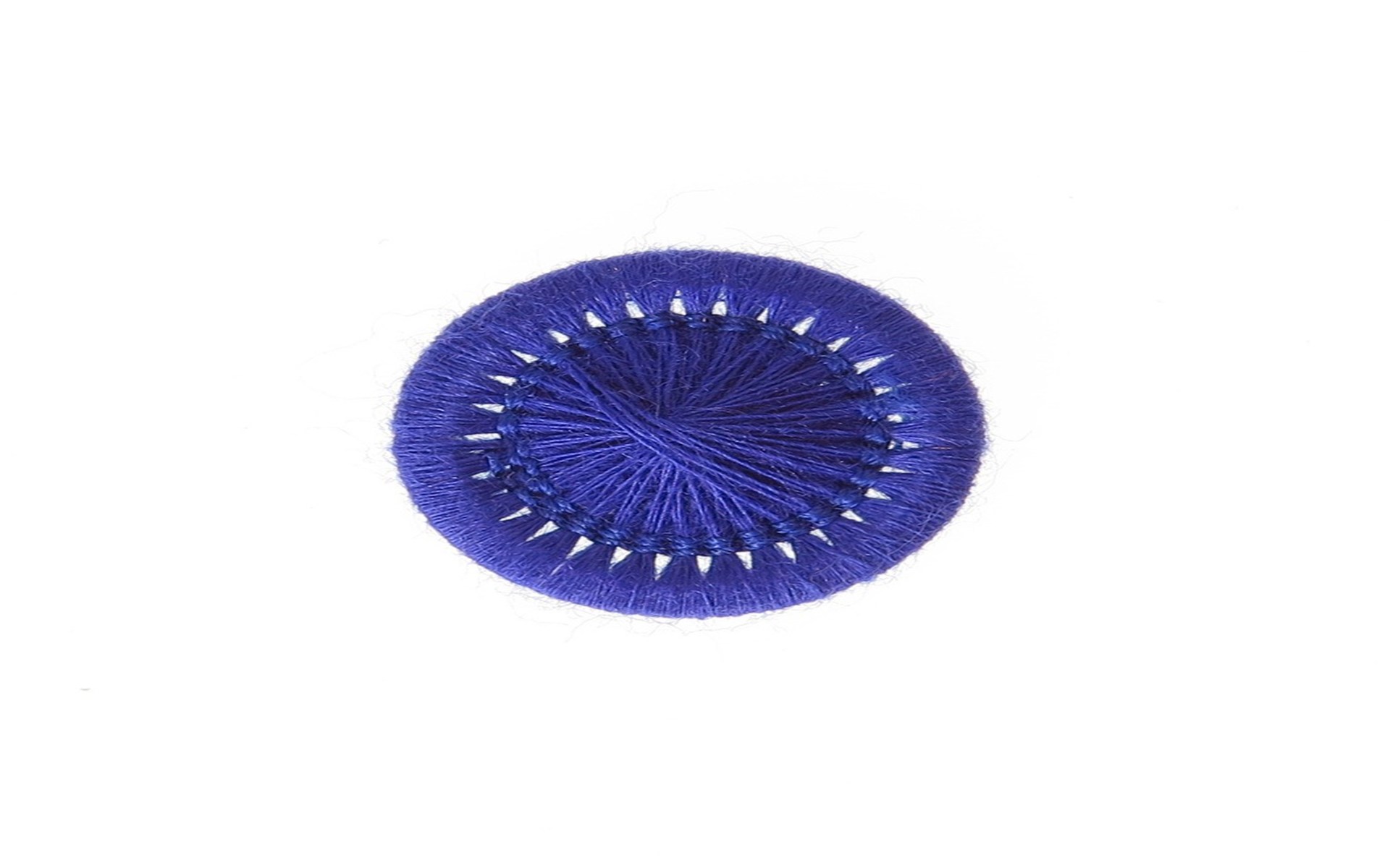 Bouton Mouliné - Elisabeth - Bleu Roi - 15 mm