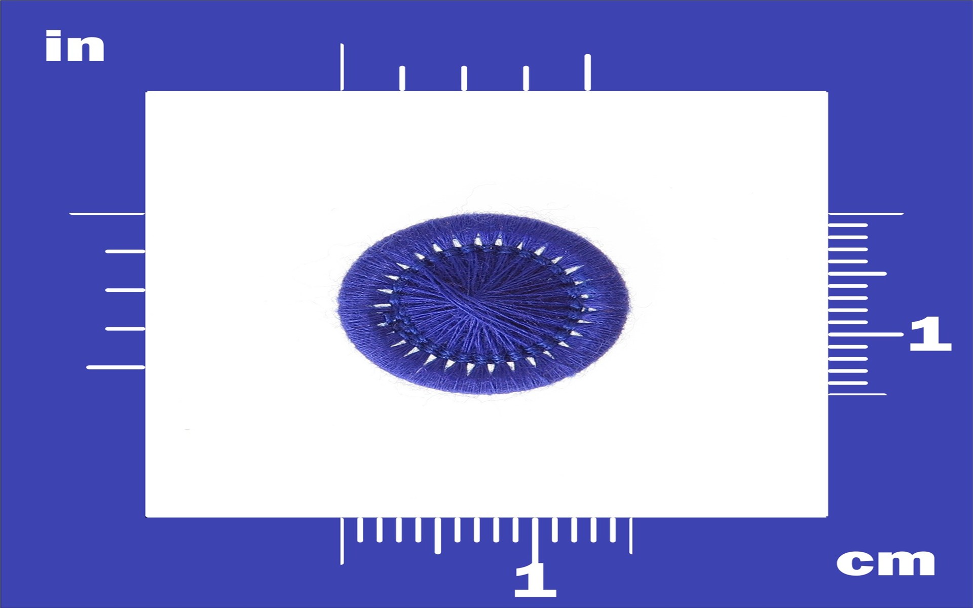 Bouton Mouliné - Elisabeth - Bleu Roi - 15 mm