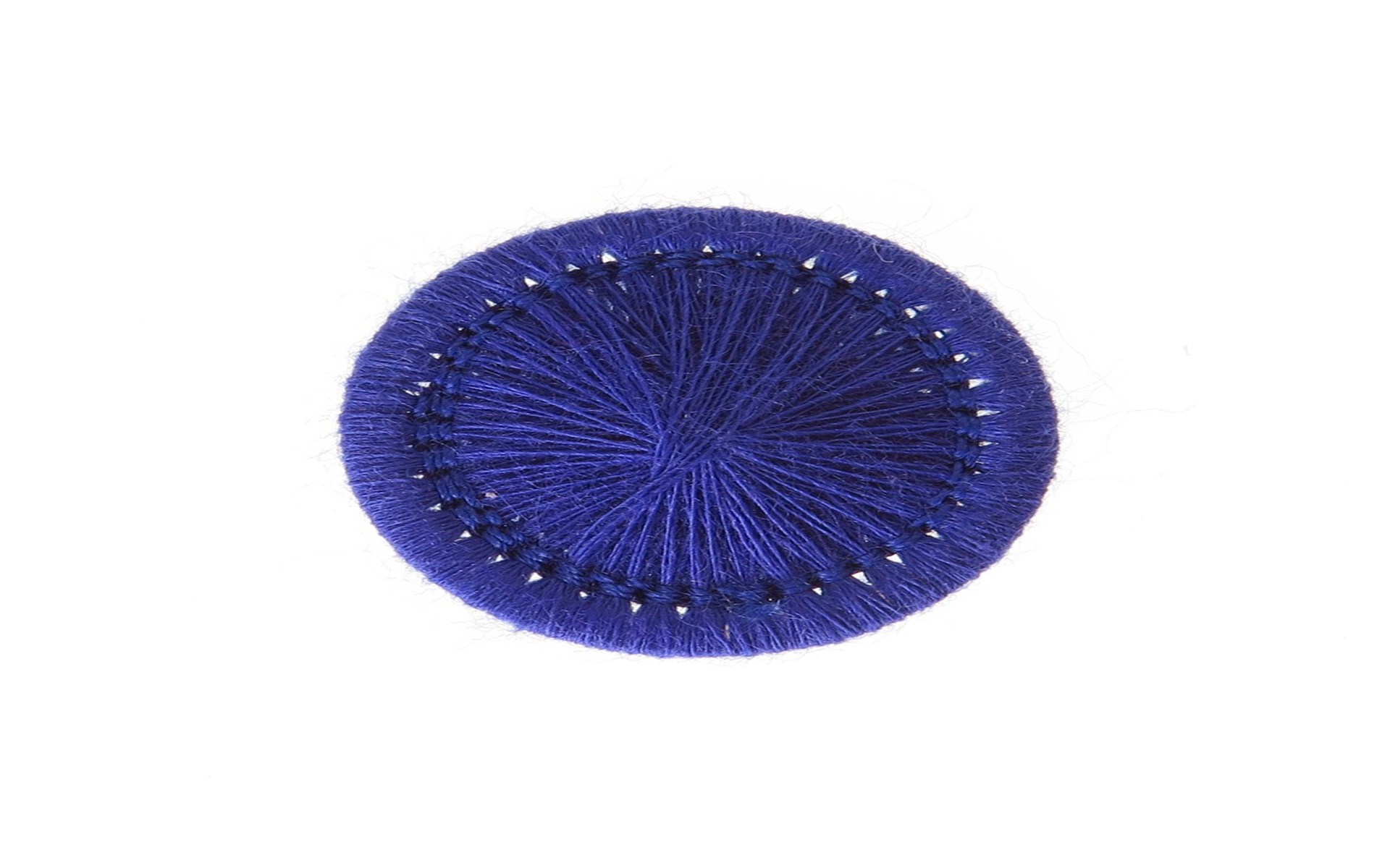 Bouton Mouliné - Elisabeth - Bleu Roi - 20 mm