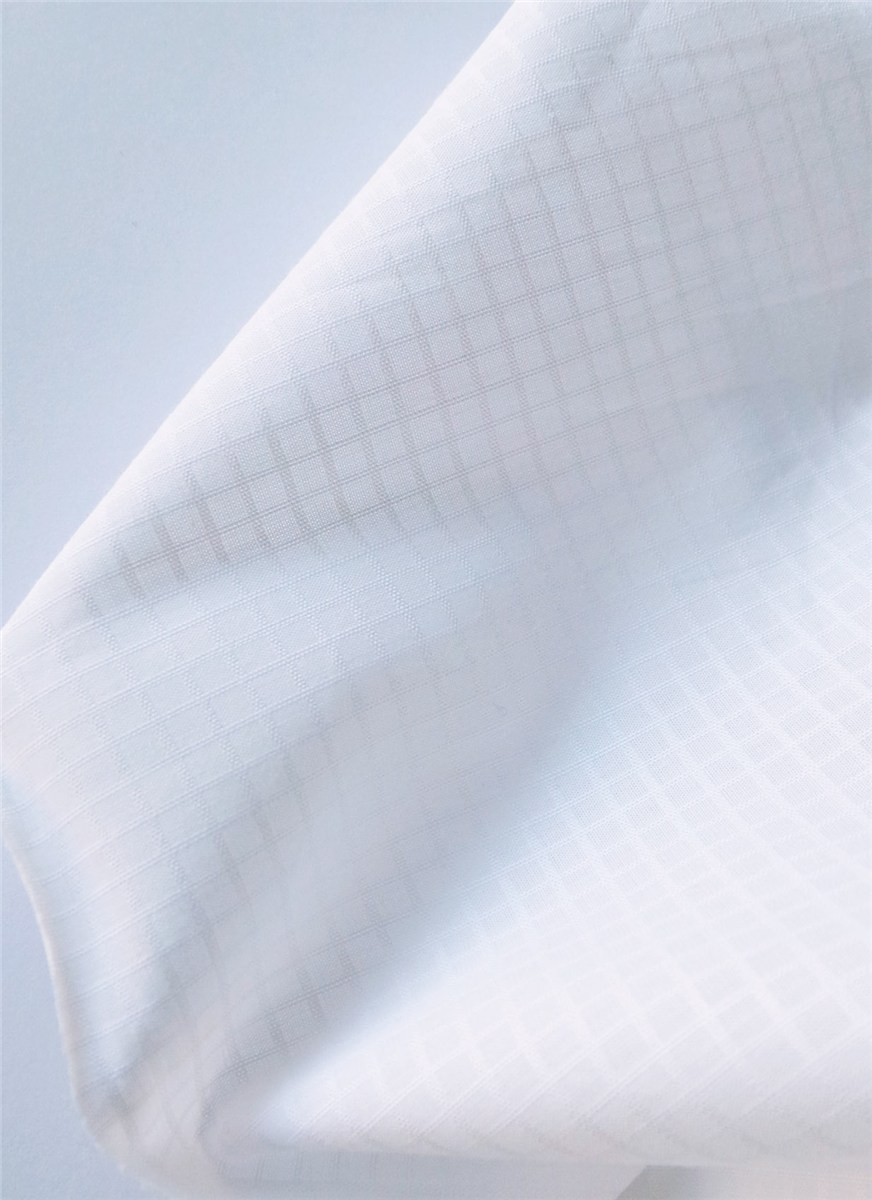 Coton Zéphyr - Quadrillage 5mm - Blanc