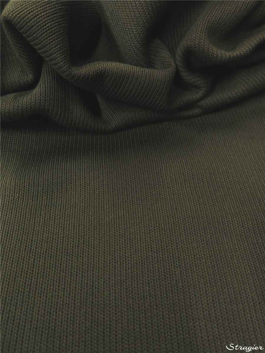 Double Cotton Knitted Fabric - Plain - Bronze