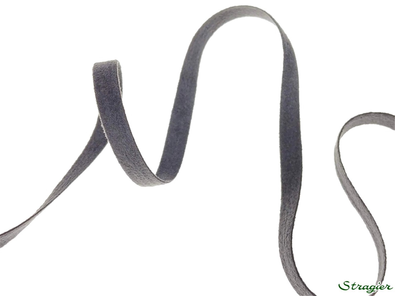 Suédine Trim - Plain - 1 Gris Acier - 5 mm