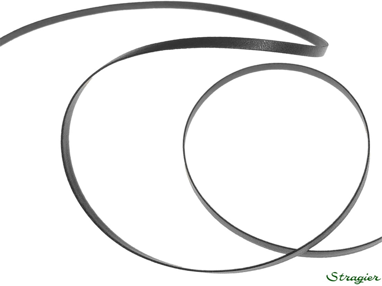 Faux Leather Trim - Plain - 15 Vert Bouteille - 3 mm