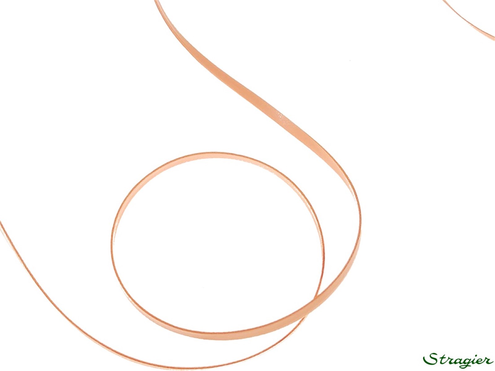 Lacette Simili-Cuir - Uni - 9 Melon - 3 mm