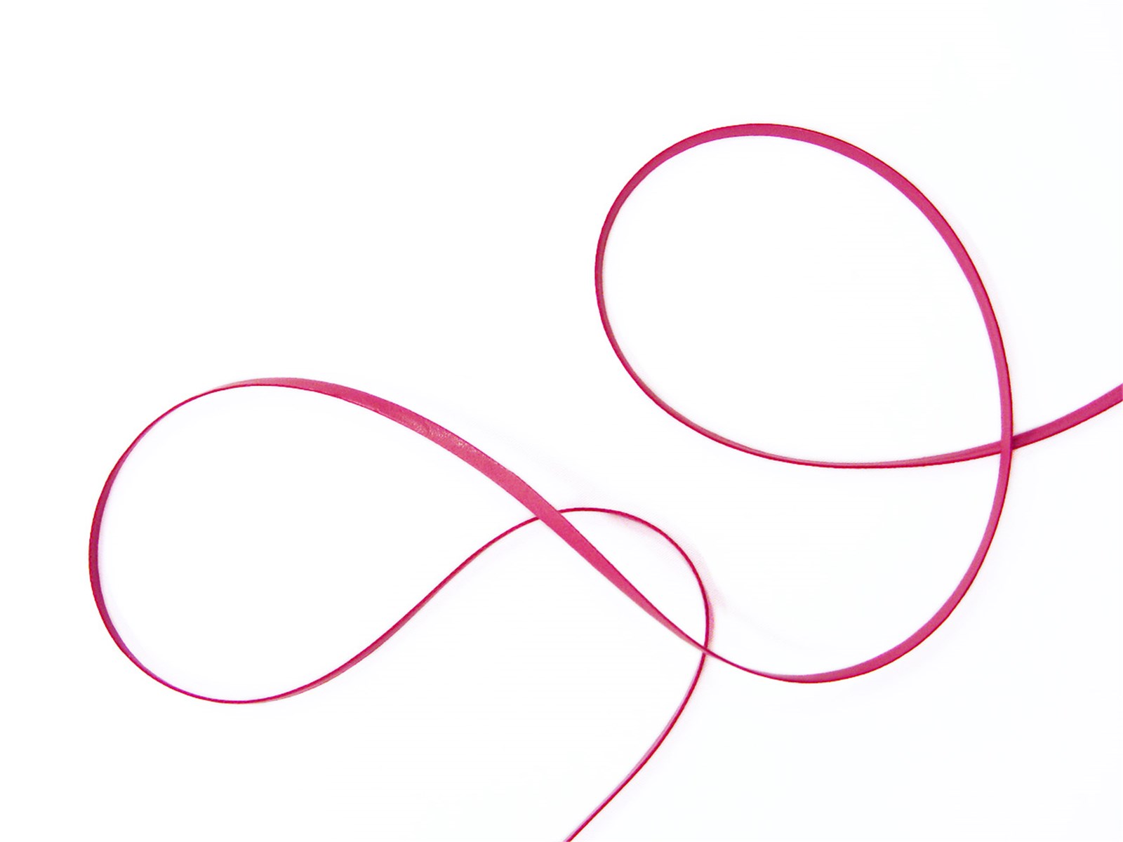 Faux Leather Trim - Plain - 7 Framboise - 3 mm