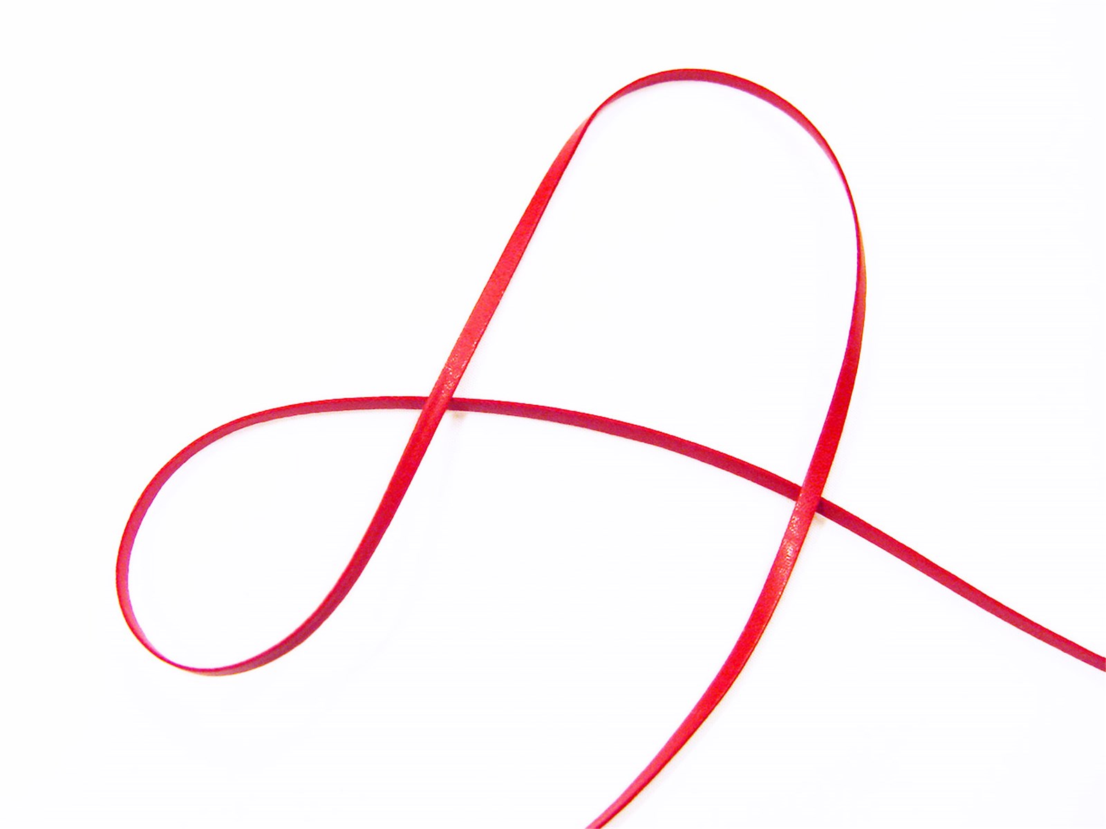 Faux Leather Trim - Plain - 10 Rouge - 3 mm