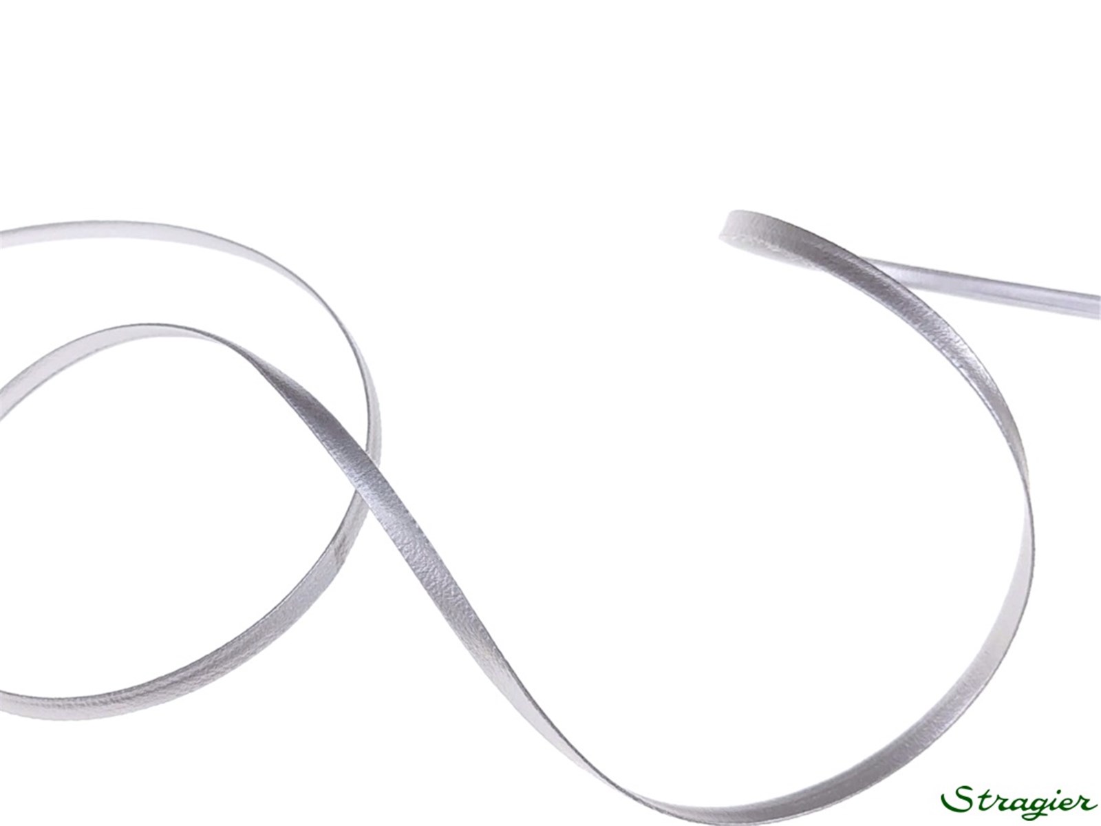Faux Leather Trim - Plain - 17 Argent - 3 mm