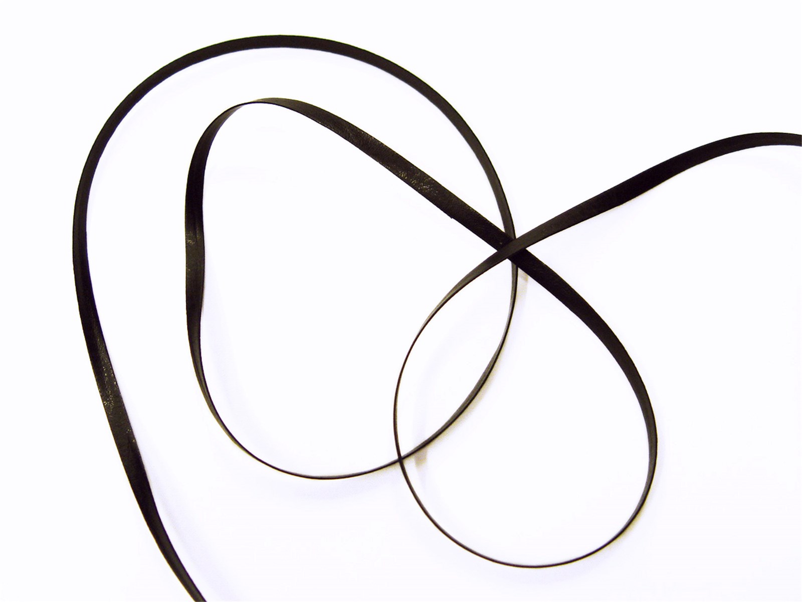 Faux Leather Trim - Plain - 4 Noir - 5 mm