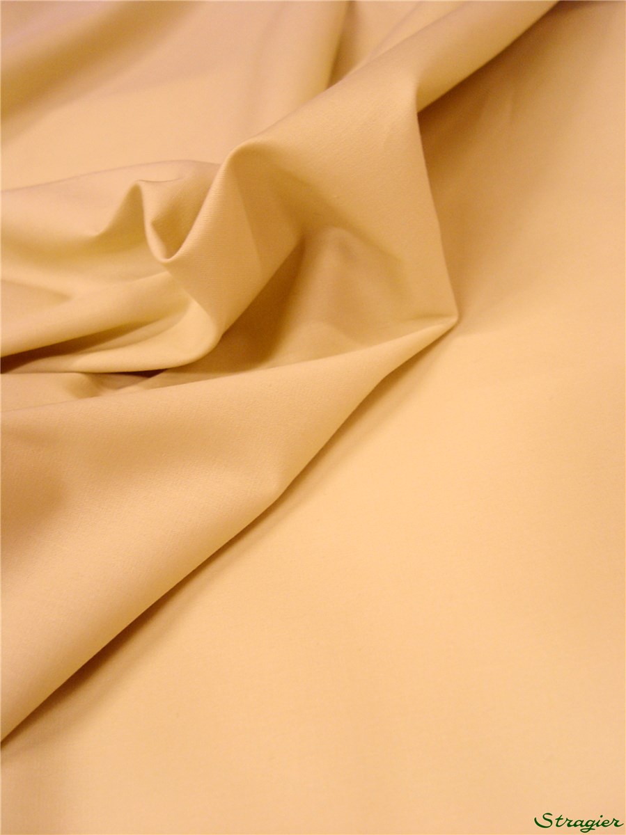 Popeline extensible - uni - Beige