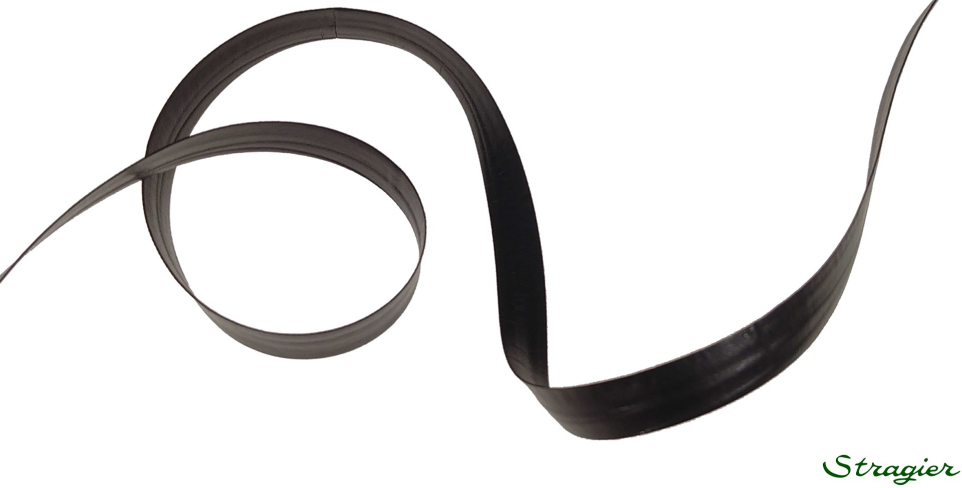 Faux Leather Trim - Plain - 4 Noir - 10 mm