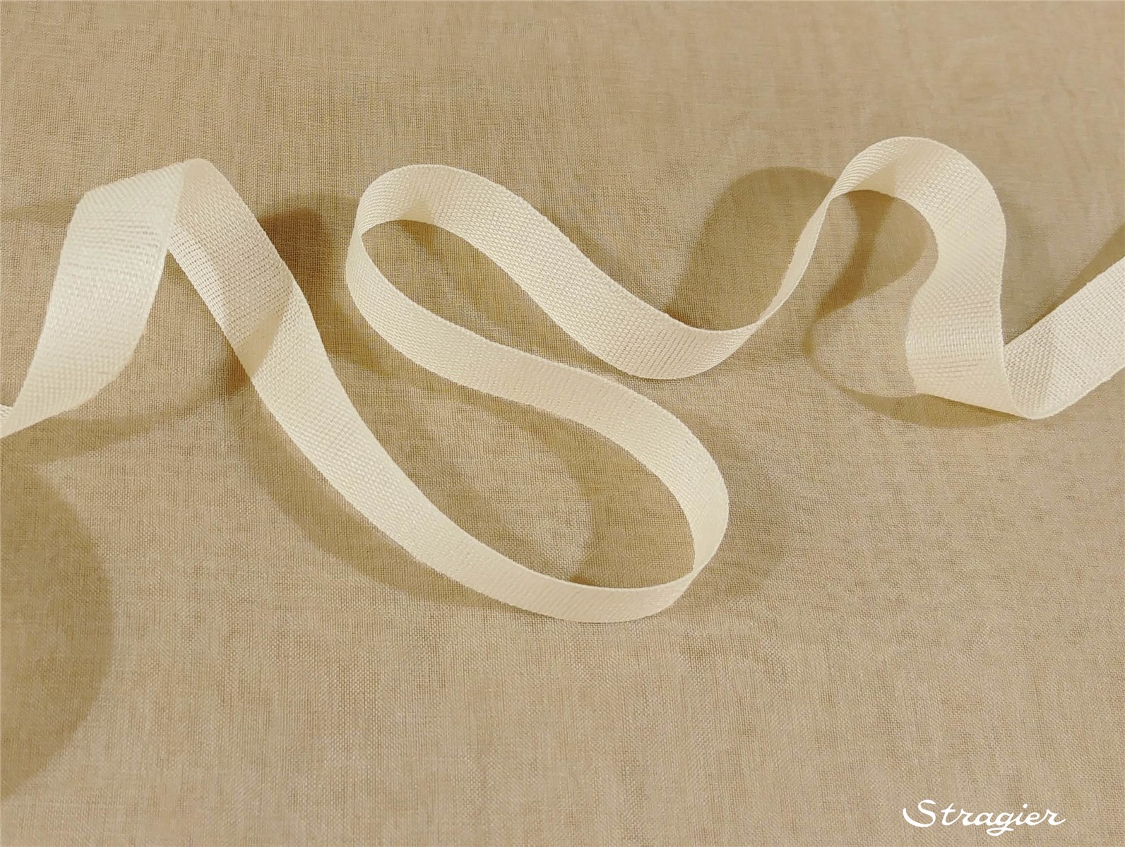 Cotton Tape - Plain - 1 Ecru - 10 mm