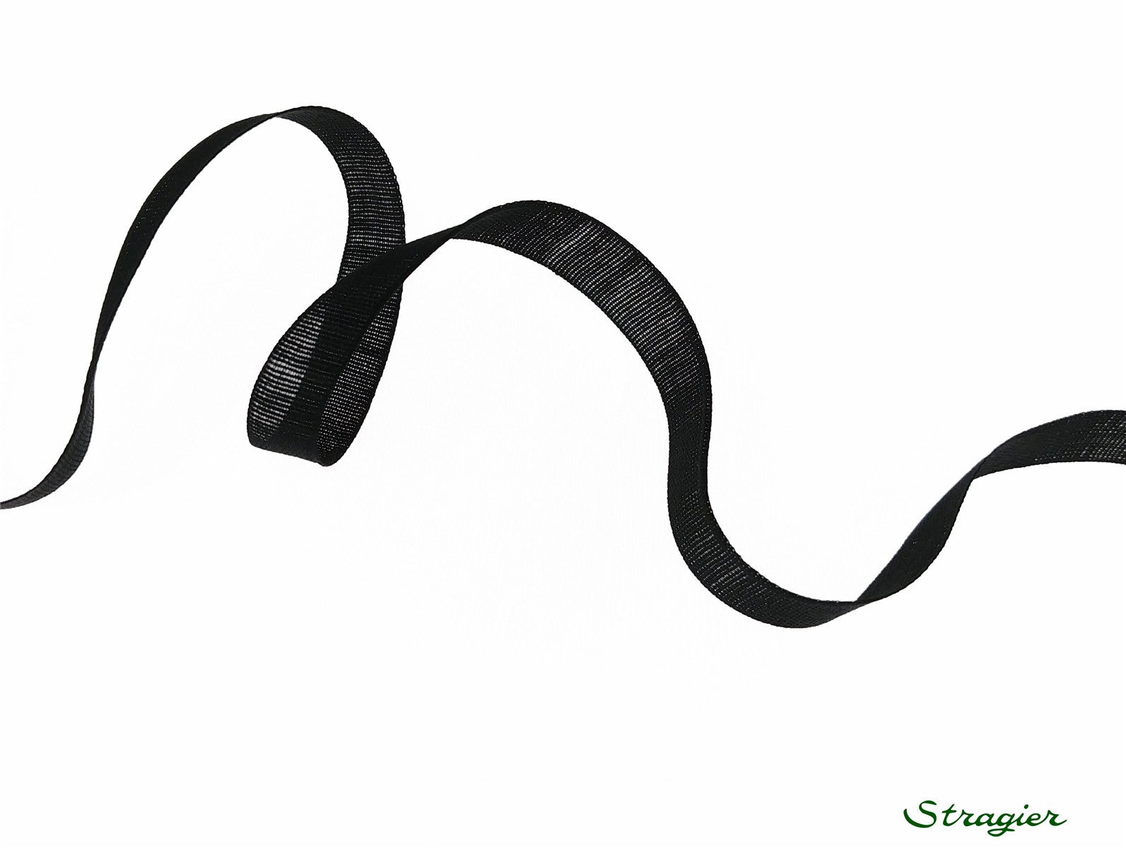 Ruban de Faveur - Uni - 233 Noir - 10 mm