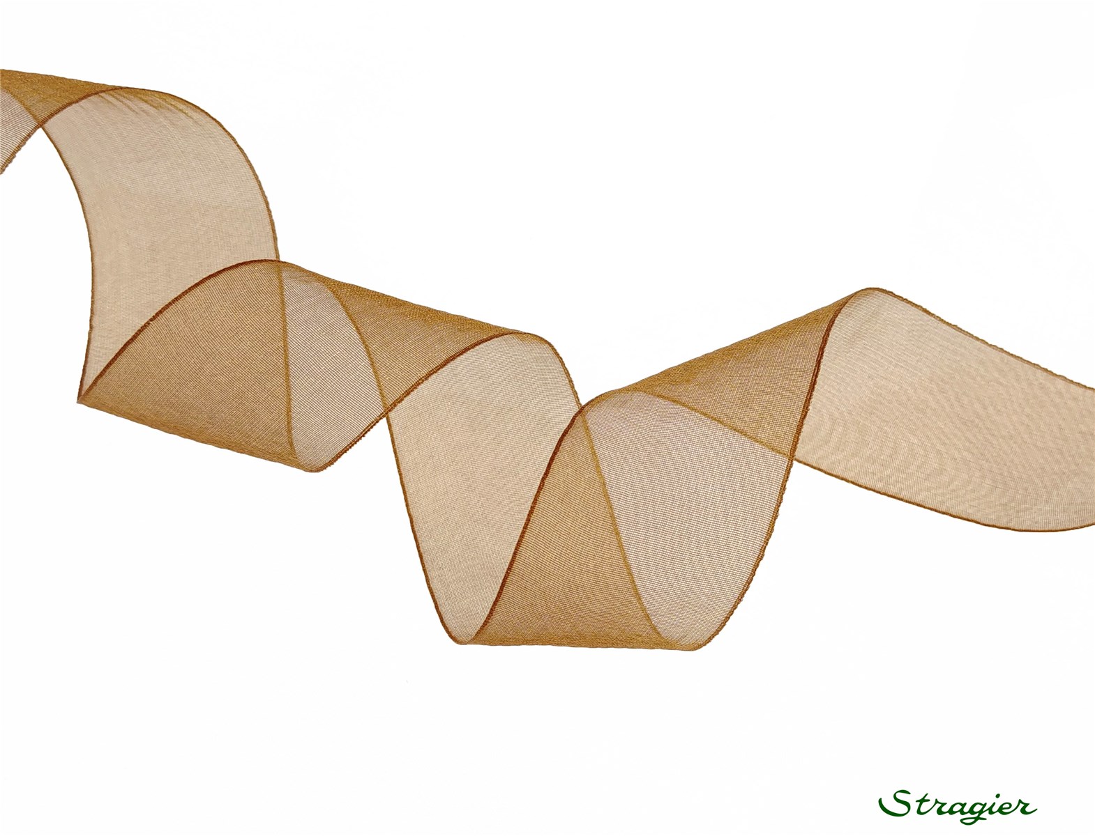 Organza Ribbon - Plain - Cuivre - 25 mm