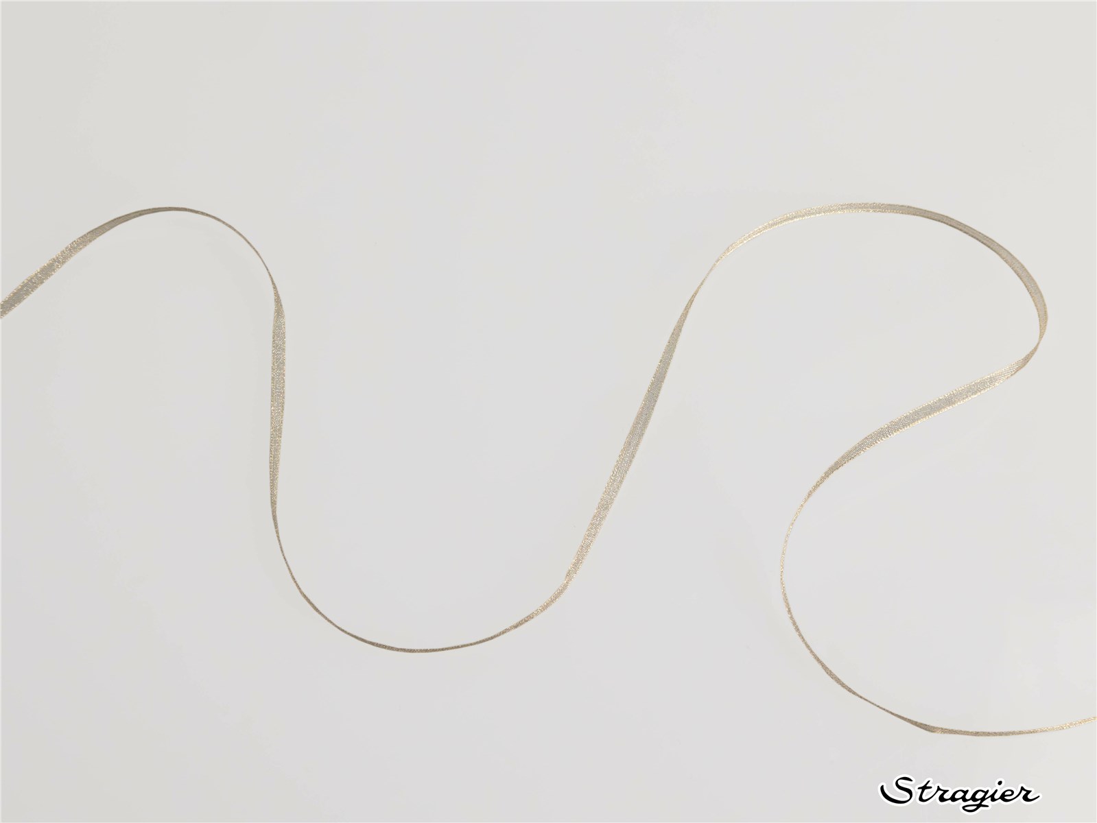 Ruban Mousseline - Uni - Paille - 3 mm