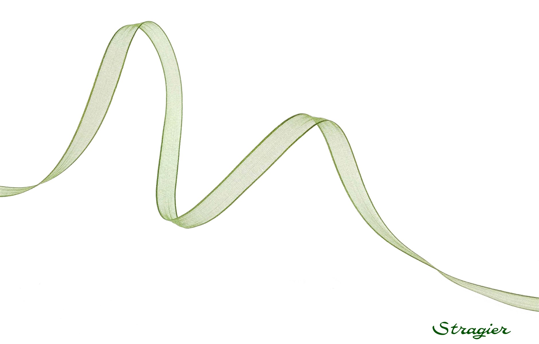 Ruban Mousseline - Uni - Foret - 6 mm