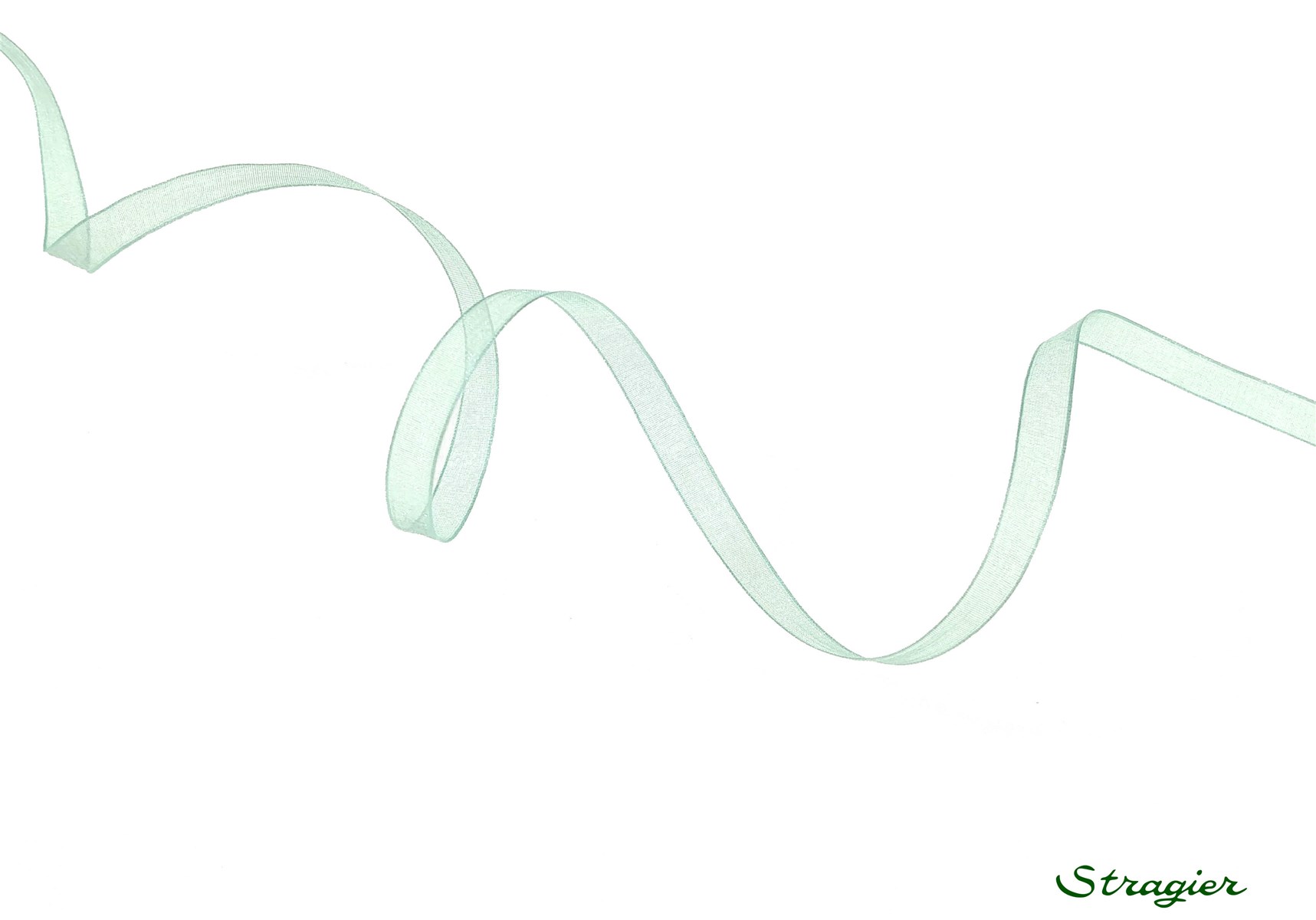 Ruban Mousseline - Uni - Menthe - 6 mm
