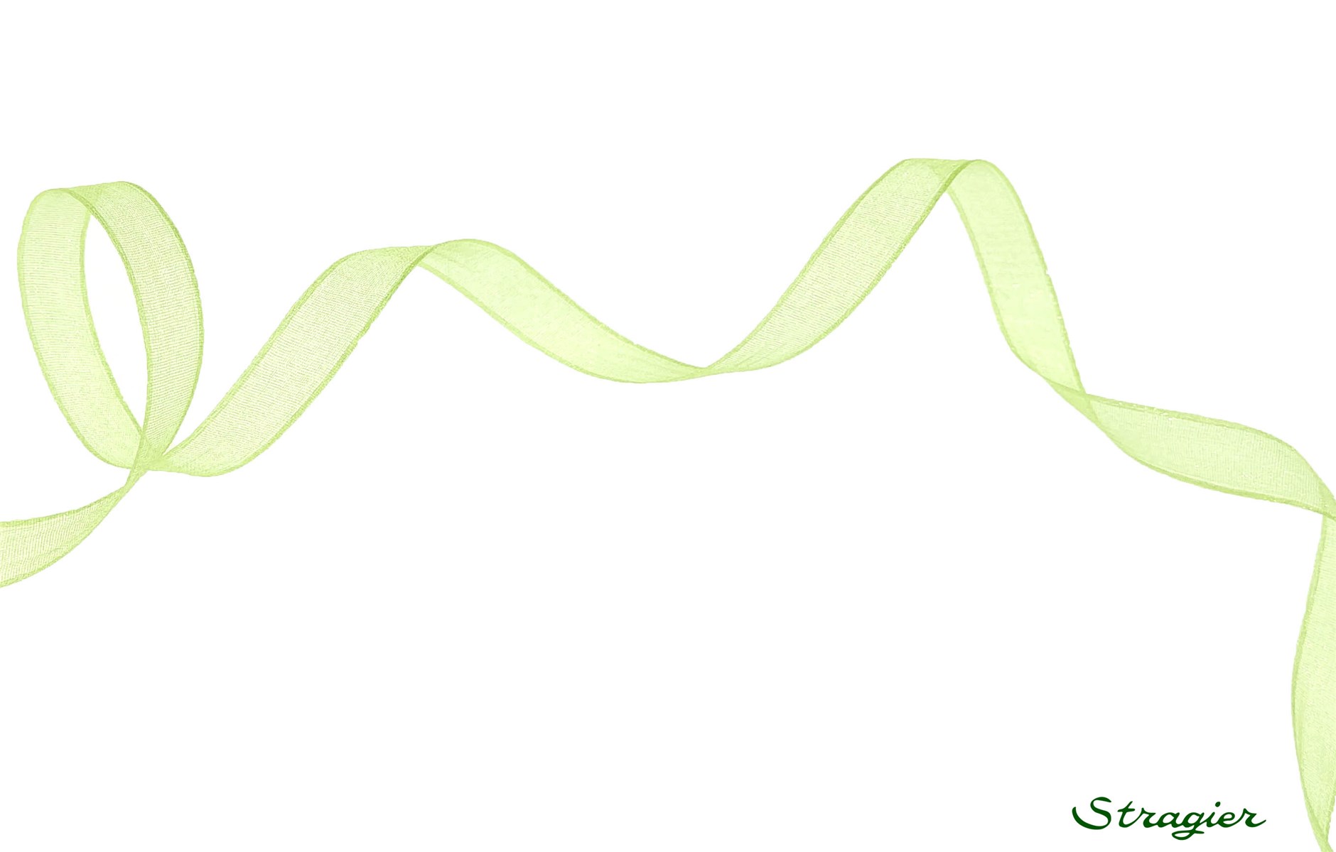 Ruban Mousseline - Uni - Lime - 6 mm