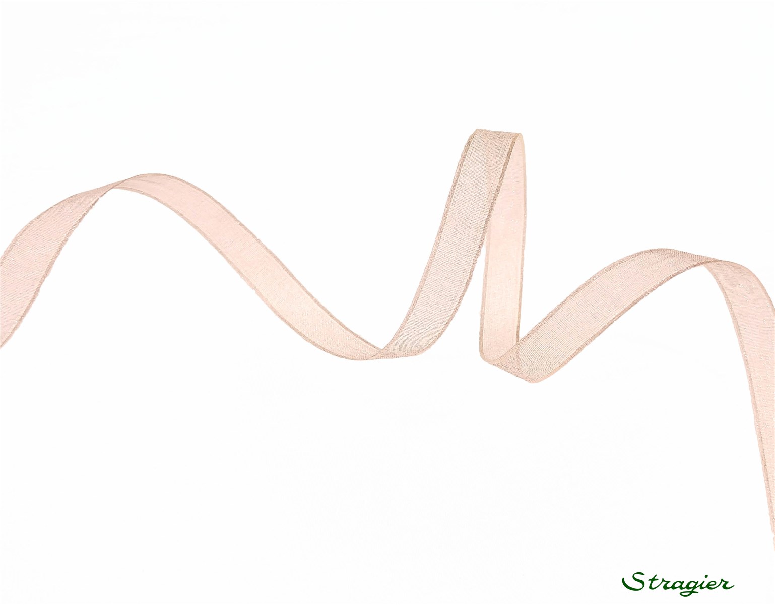 Ruban Mousseline - Uni - Rose - 6 mm