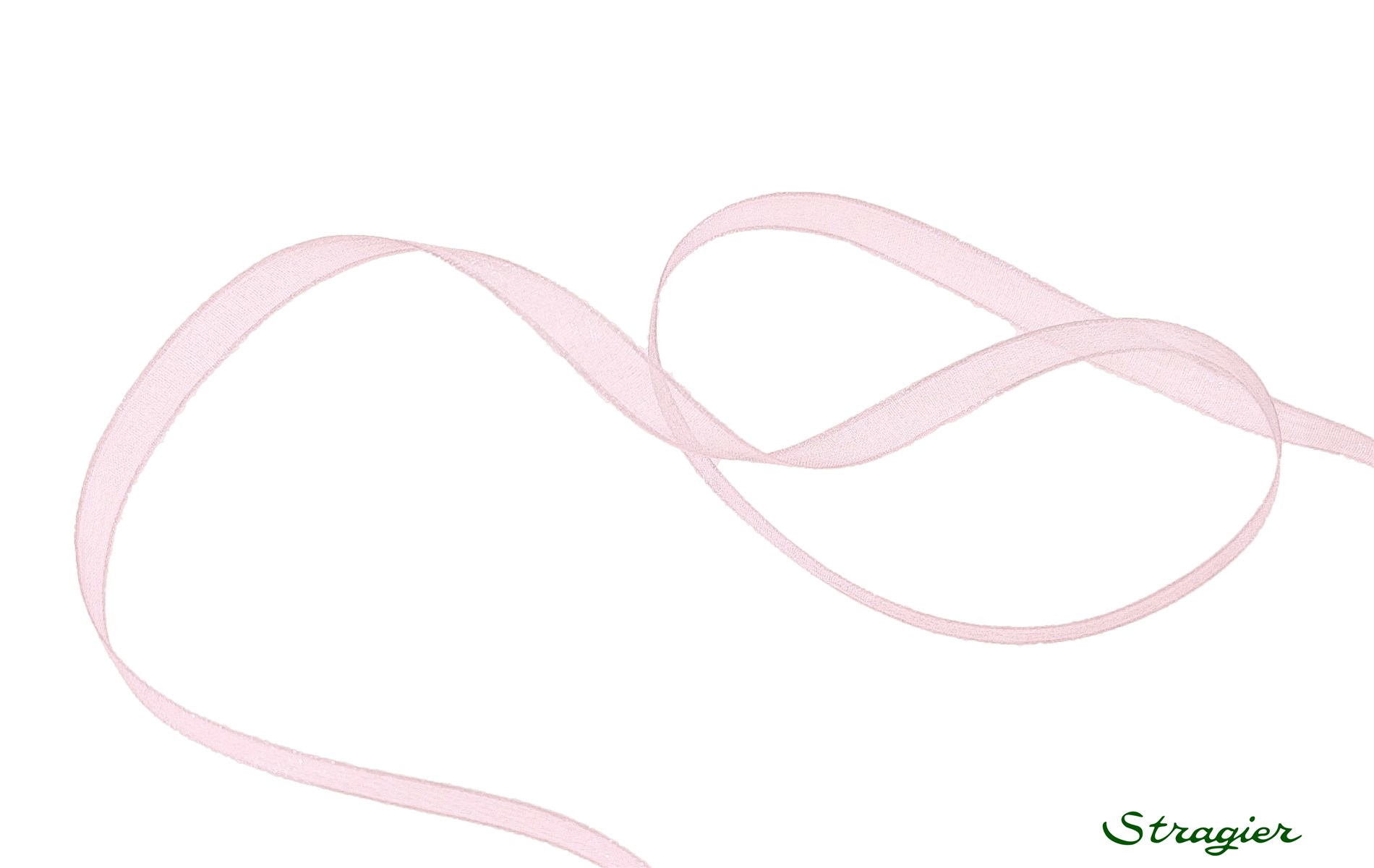 Ruban Mousseline - Uni - Rose Pastel - 6 mm