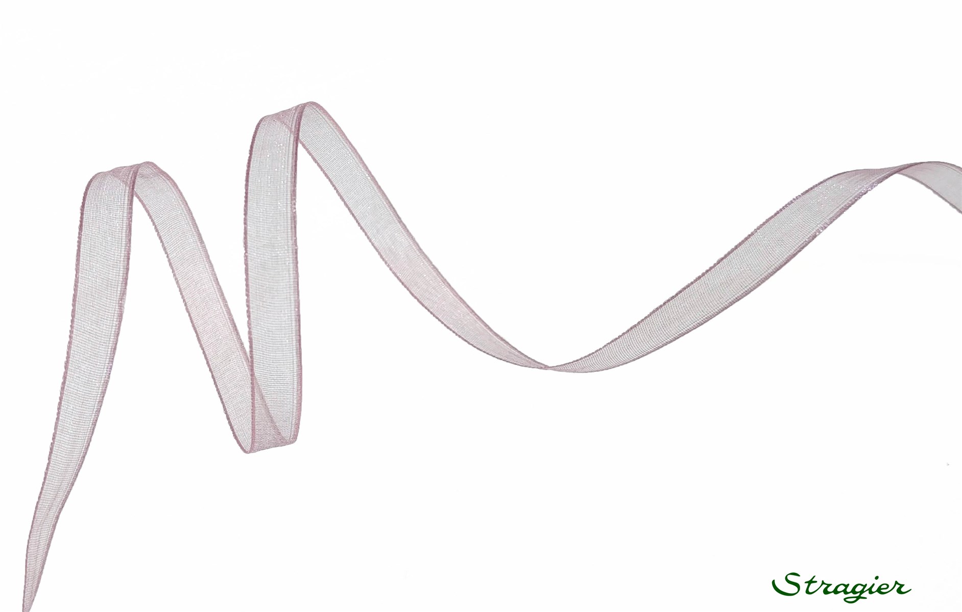 Ruban Mousseline - Uni - Vieux Rose - 6 mm