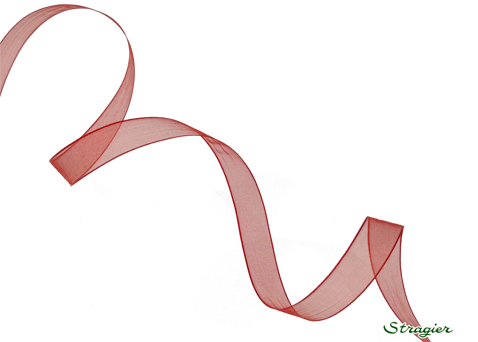 Organza Ribbon - Plain - Bordeaux - 10 mm