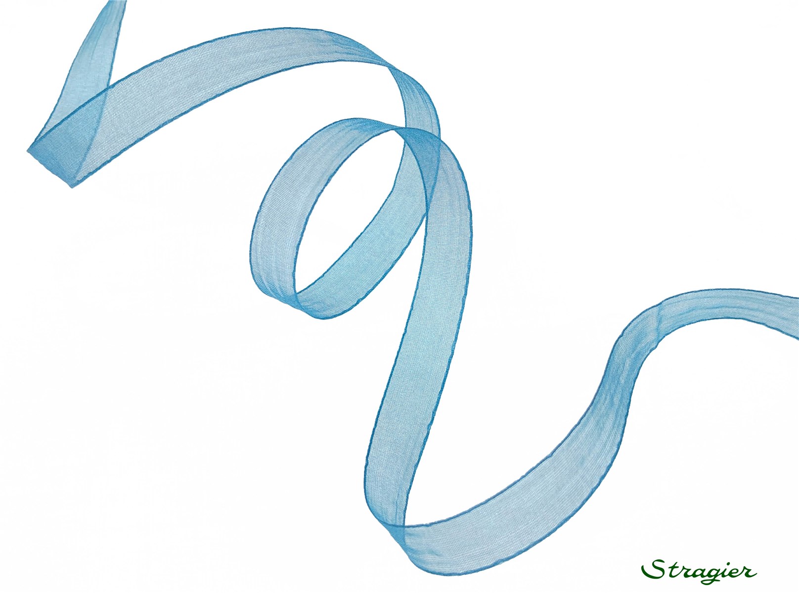 Organza Ribbon - Plain - Bleu Opale - 10 mm