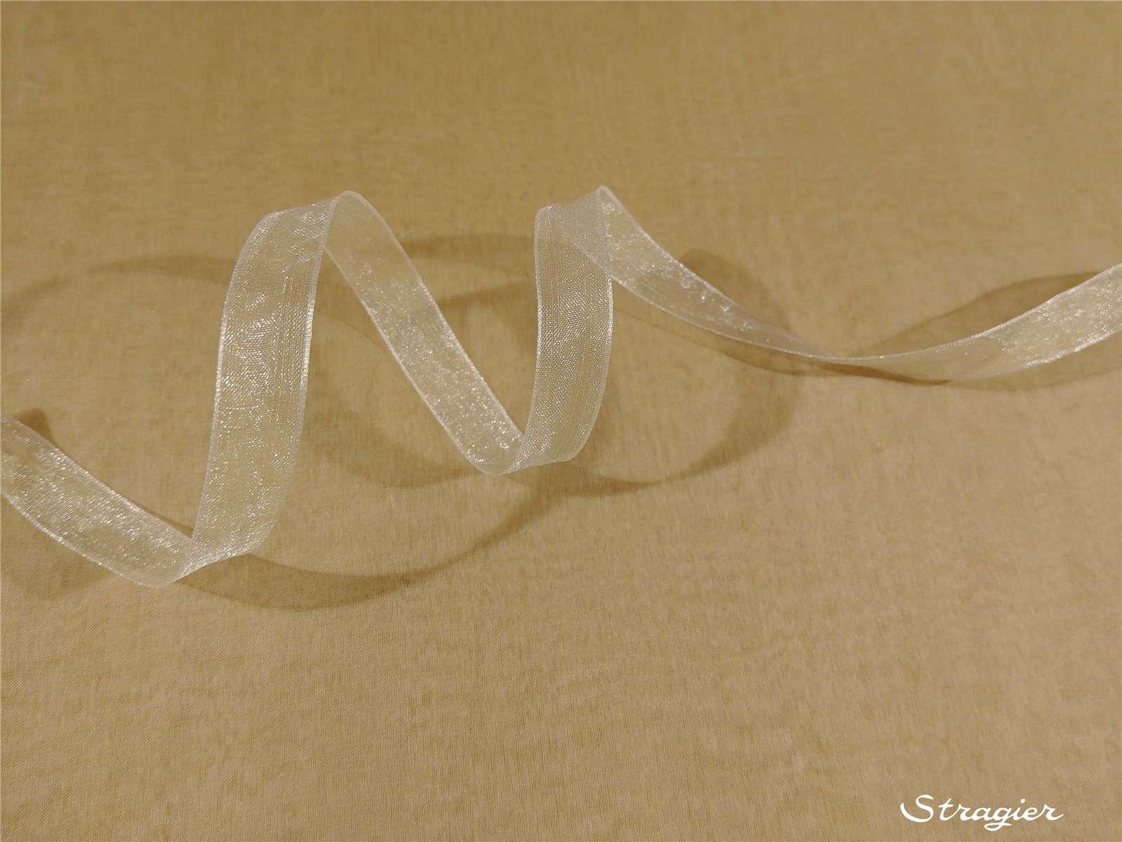 Organza Ribbon - Plain - Ivoire - 10 mm