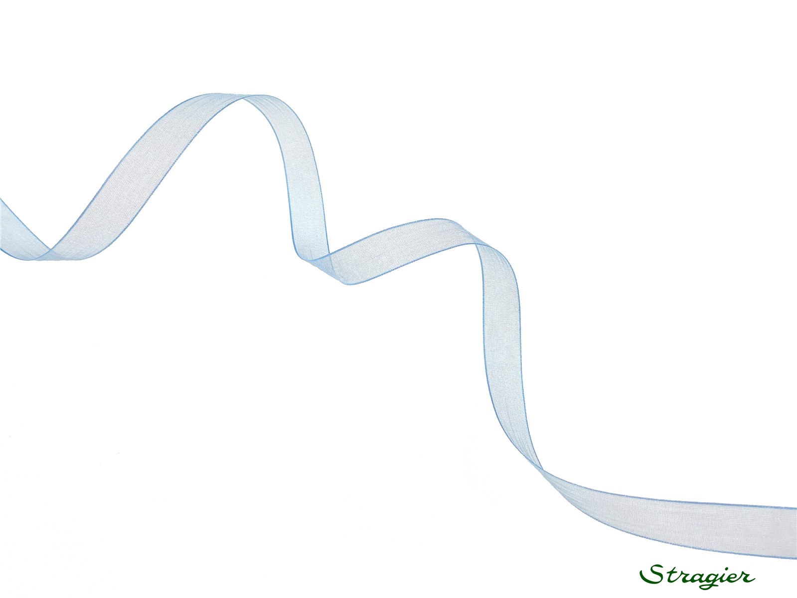 Organza Ribbon - Plain - Ciel - 10 mm